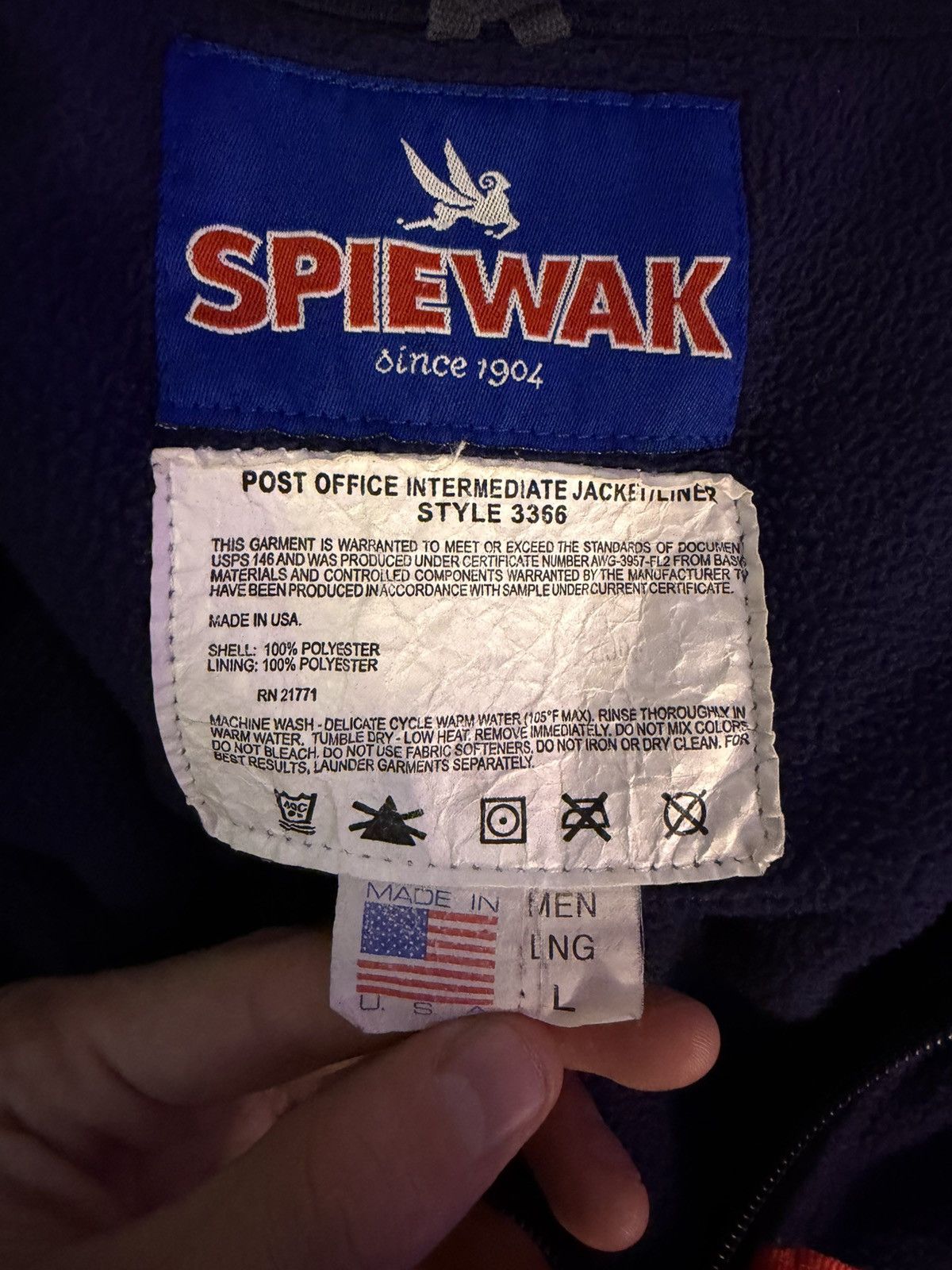 I. Spiewak And Sons USPS Official Zip Up Size US L / EU 52-54 / 3 - 9 Thumbnail