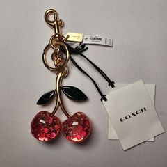 Super Rare Coach Cherry Keychain Hard to find NWT