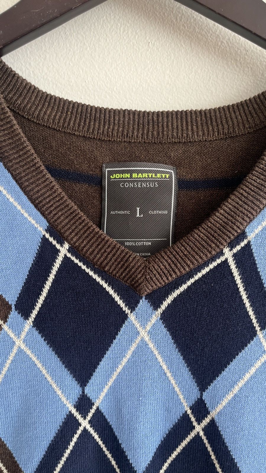 John Bartlett × Vintage John Bartlett Blue Tonal Checkered Vest Size US L / EU 52-54 / 3 - 2 Thumbnail