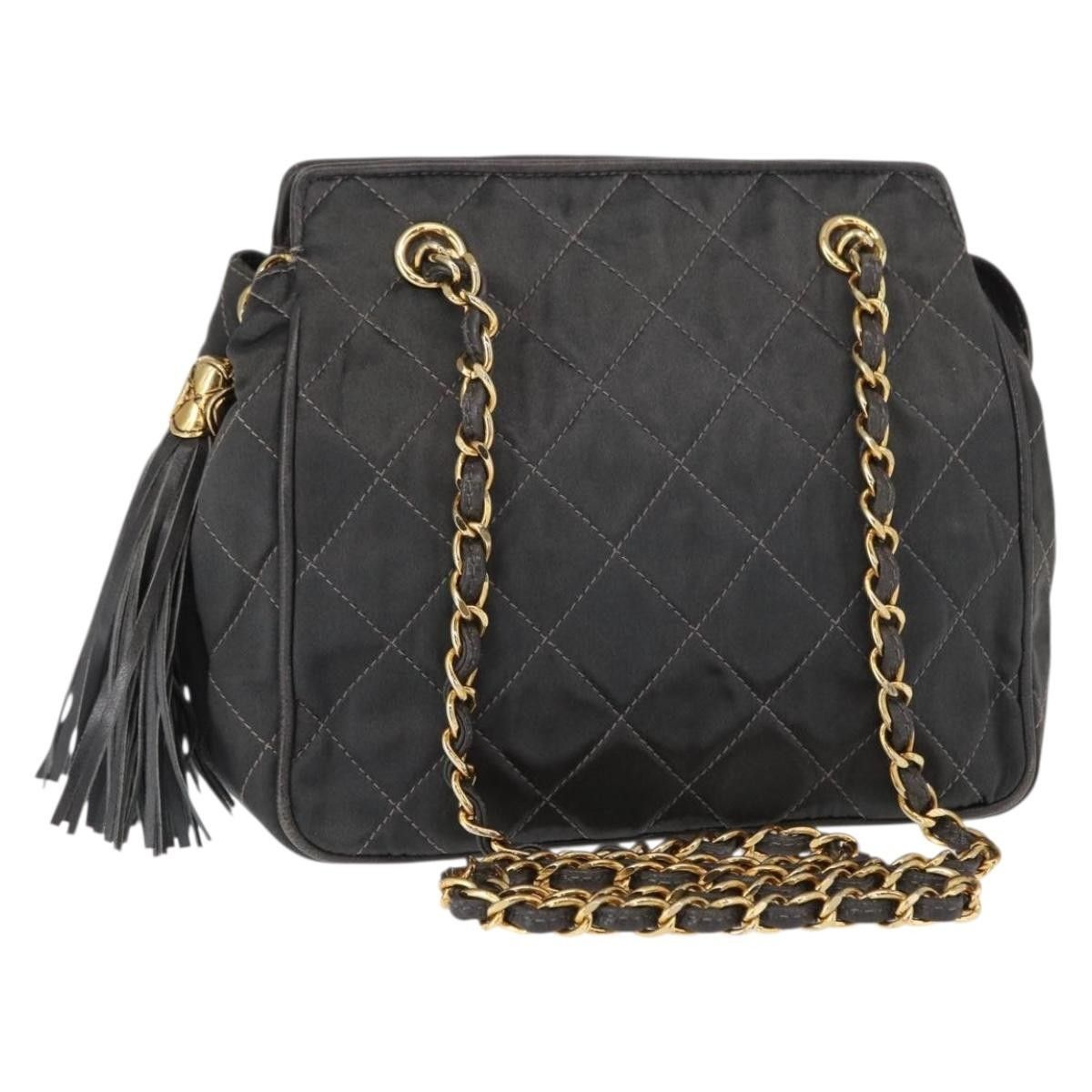 Chanel Chanel Vintage Chain Shoulder Bag Quilted Satin Size ONE SIZE - 1 Thumbnail