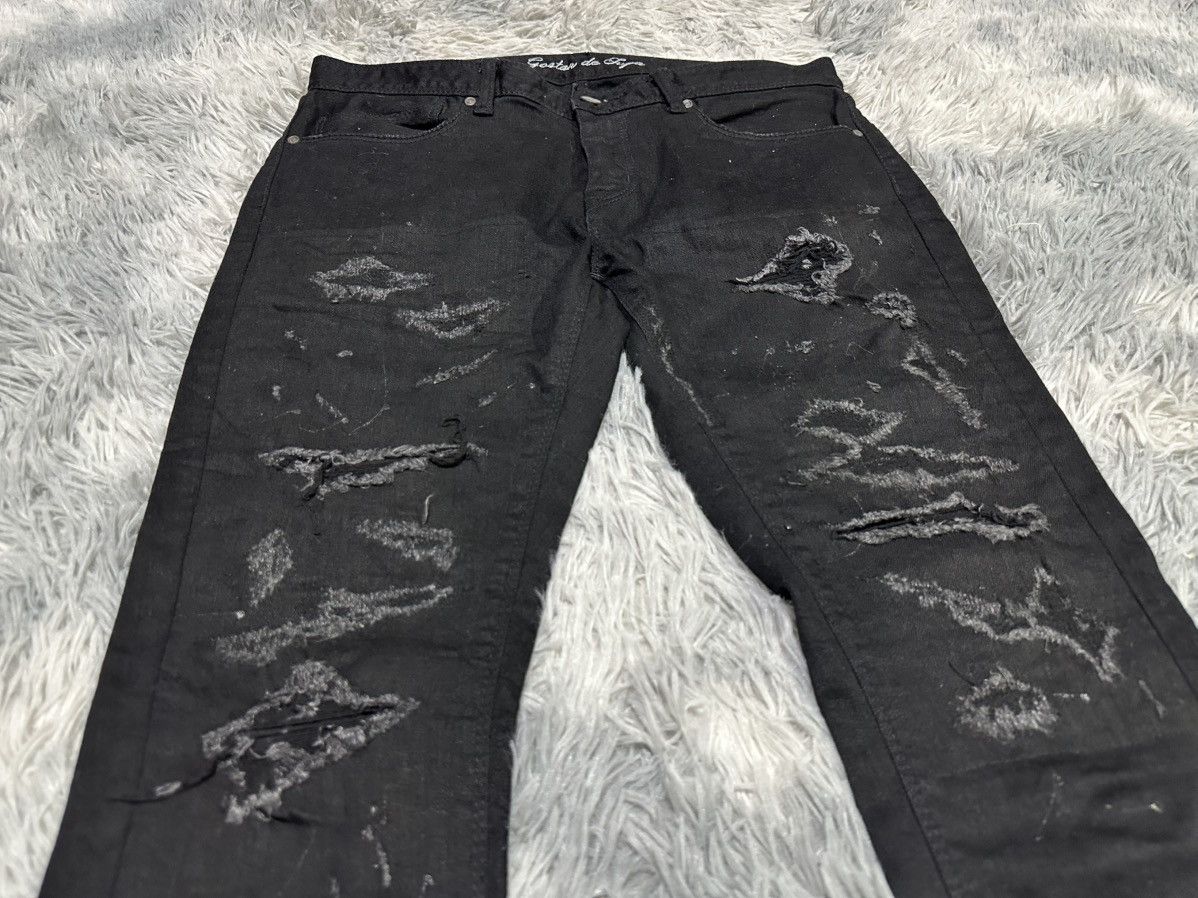 GOSTAR DE FUGA 🔥Y2K Archived Gostar De Fuga Grunge Distressed Black Denim Size US 32 / EU 48 - 2 Thumbnail