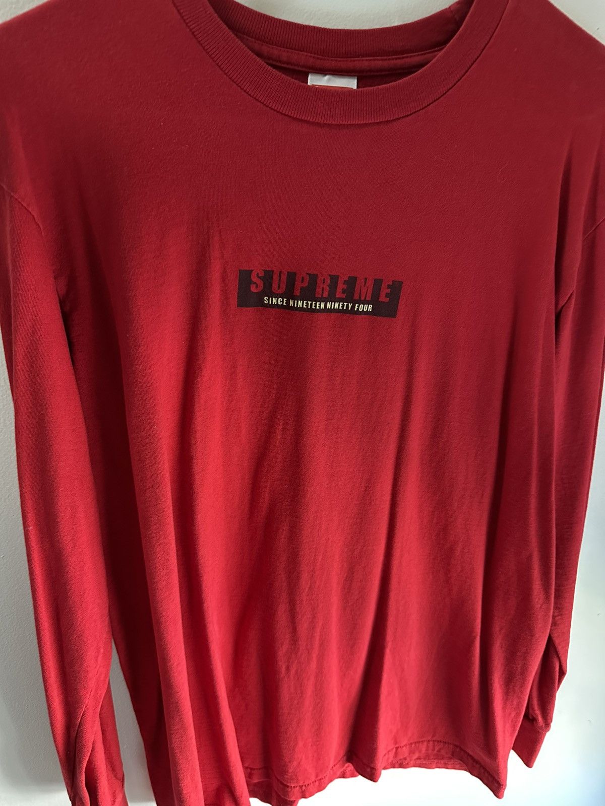 Supreme Supreme “Since 1994” Long Sleeve – Red/Cream – Size M Size US M / EU 48-50 / 2 - 5 Thumbnail