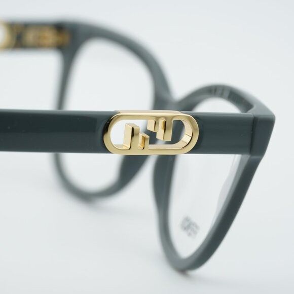 Fendi Fendi FE50093I 020 Eyeglasses Grey 54mm Square Frame Size ONE SIZE - 6 Thumbnail