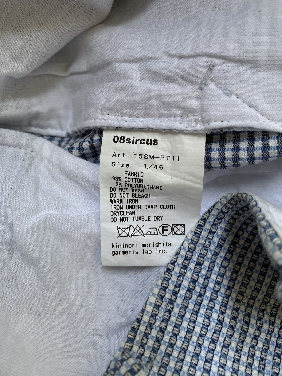 08sircus Vintage 08sircus Kiminori Morishita Garments Lab Plaid Pants Size US 32 / EU 48 - 15 Thumbnail