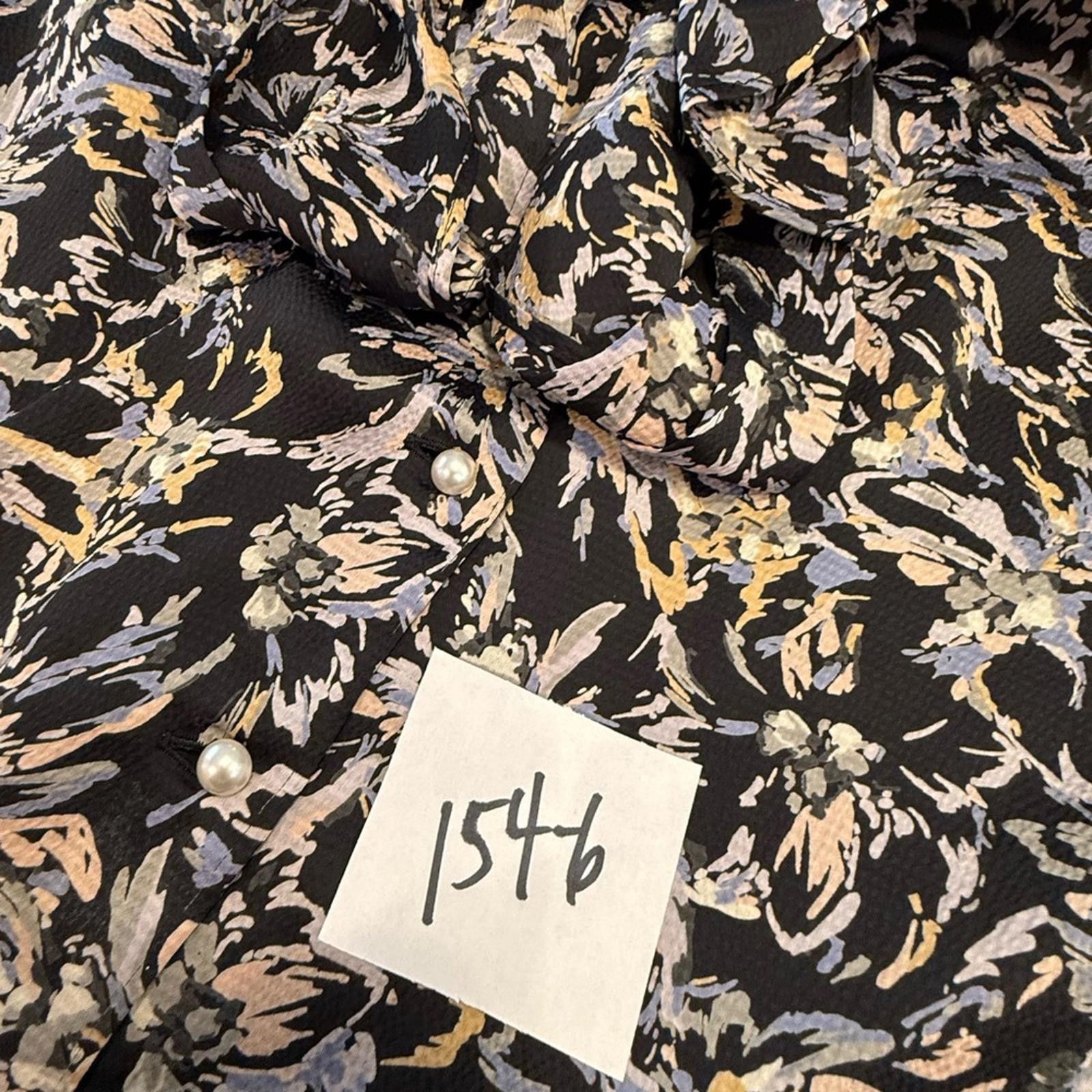 Roberto Cavalli Rope dressy floral bow top black blue pink tan SZ M Size M / US 6-8 / IT 42-44 - 11 Thumbnail