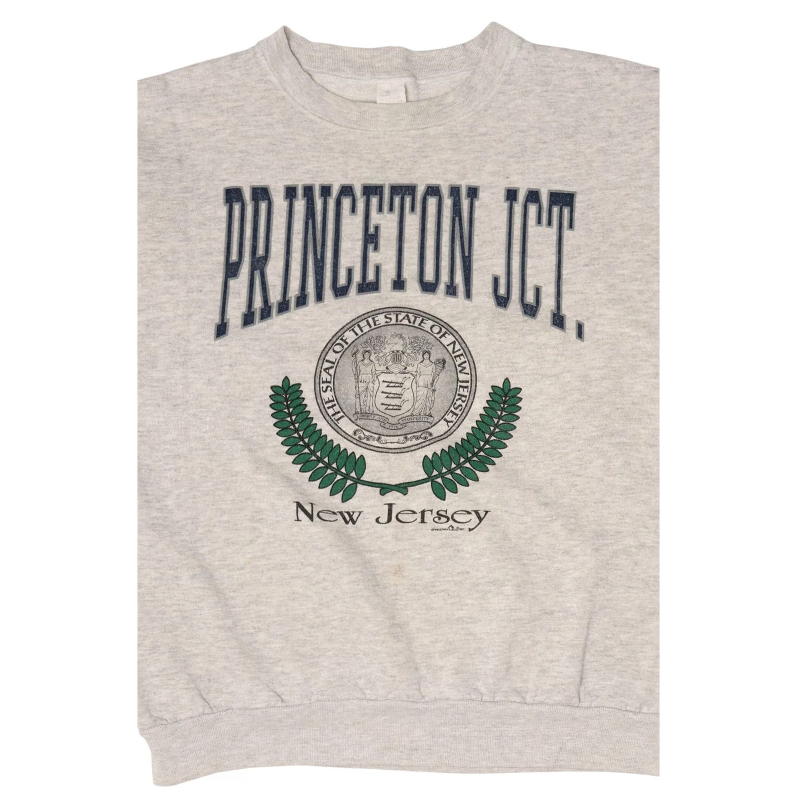 Vintage VINTAGE Grey Princeton Junction New Jersey Sweatshirt 1990s XL Mens Women Girls Boys Size US XL / EU 56 / 4 - 6 Thumbnail