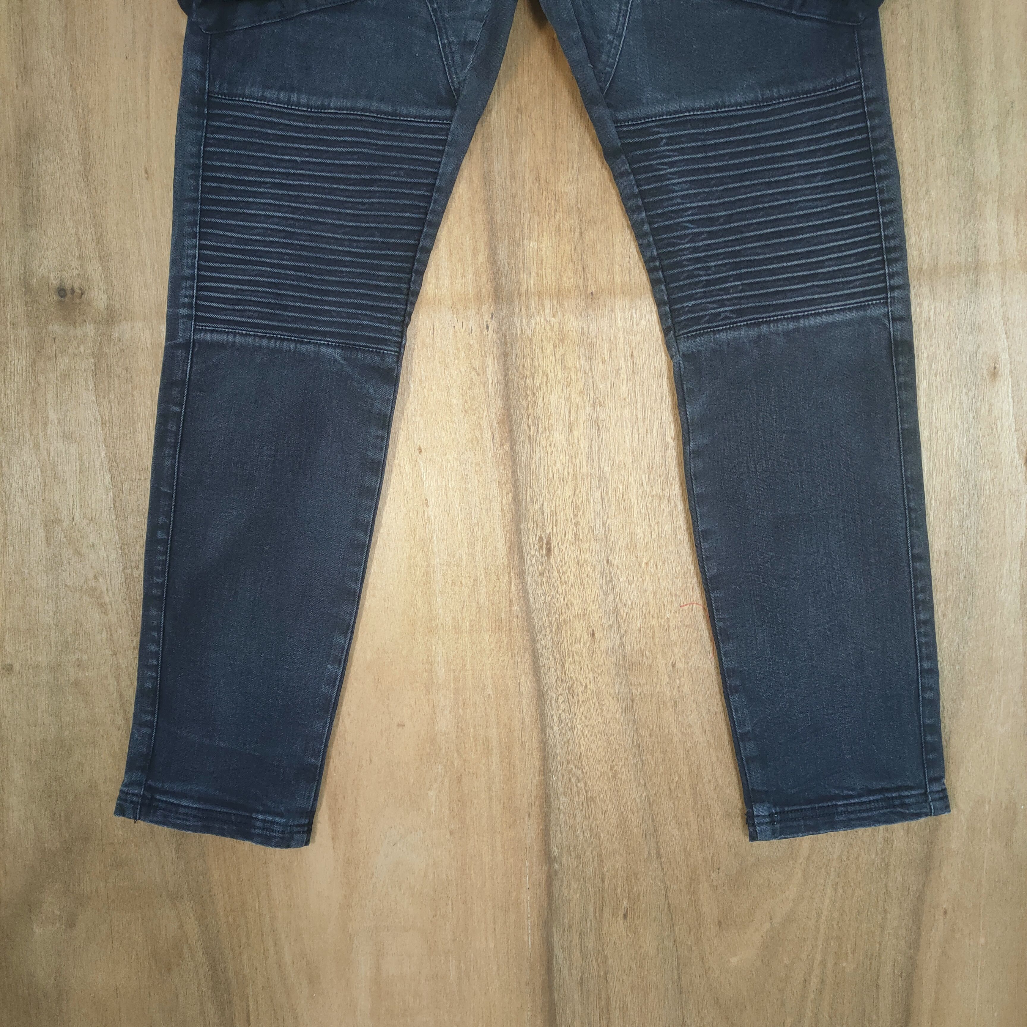 Unplugged Museum VINTAGE UNPLUGGED BIKER BLACK CARGO PANTS Size US 32 / EU 48 - 3 Thumbnail