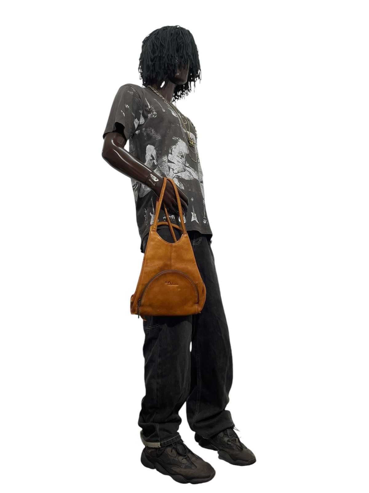 Japanese Brand Full Leather Vtg El Domain Backpack Bag 1🟩1 Size ONE SIZE - 4 Thumbnail