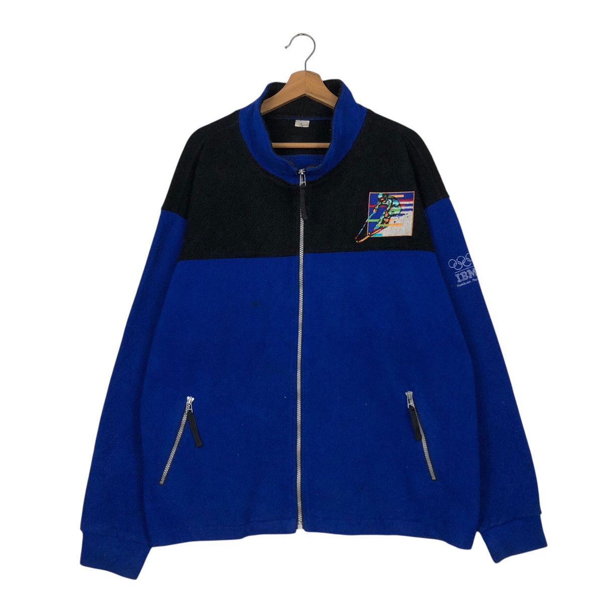 Japanese Brand 📌Vintage Fleece Zipper Jacket Olympic Big Logo Size US L / EU 52-54 / 3 - 2 Thumbnail