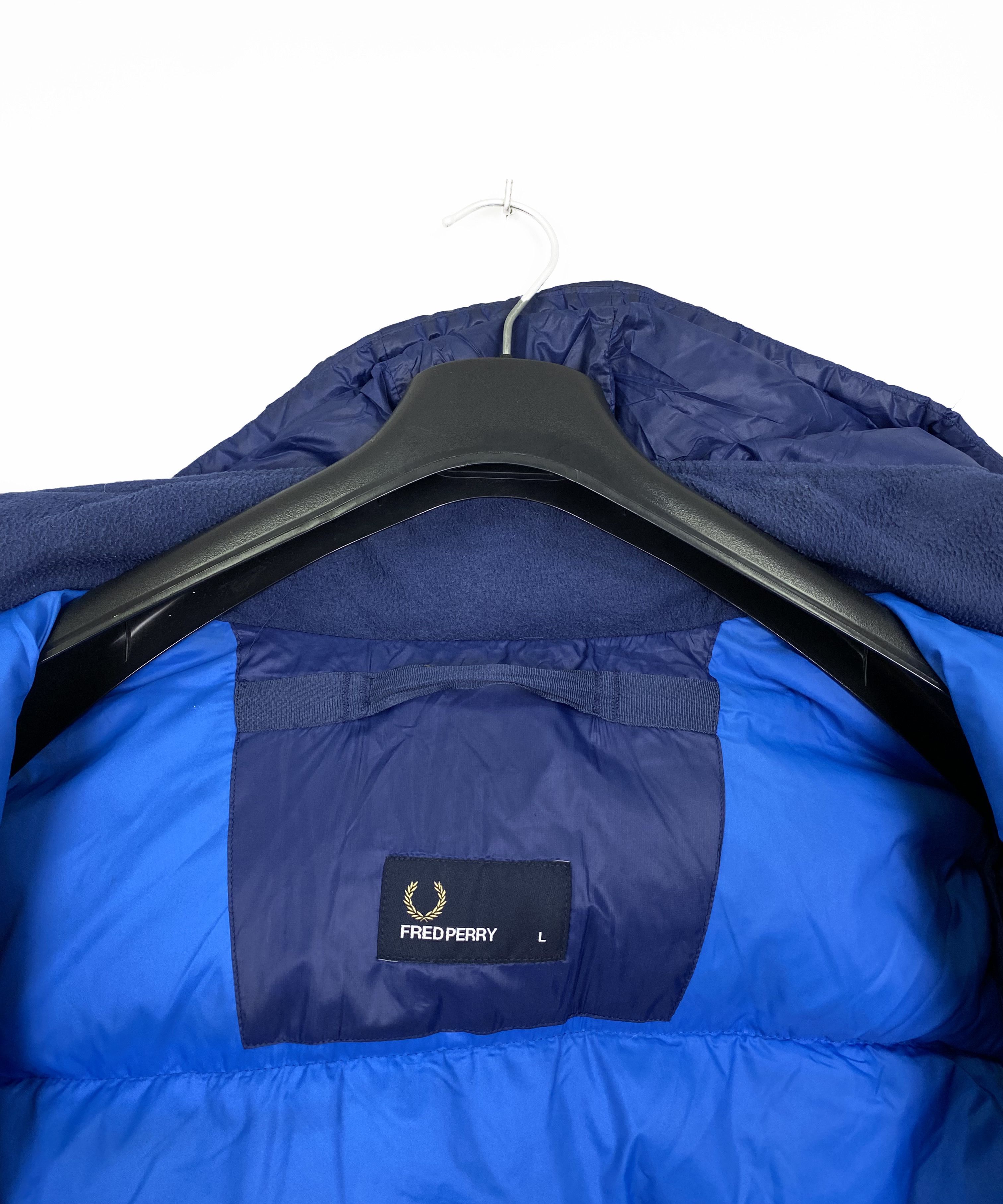 Fred Perry FRED PERRY Down Puffer Navy Jacket Size US L / EU 52-54 / 3 - 12 Thumbnail