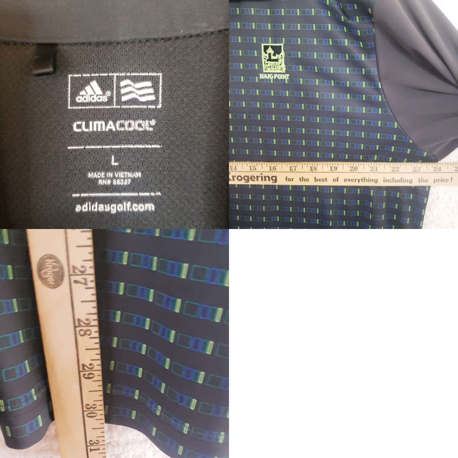 Adidas Adidas Climacool Shirt Mens L Black Geometric Haig Point Daufuskie Golf Polo Shirt Womens Womens Size US L / EU 52-54 / 3 - 9 Thumbnail
