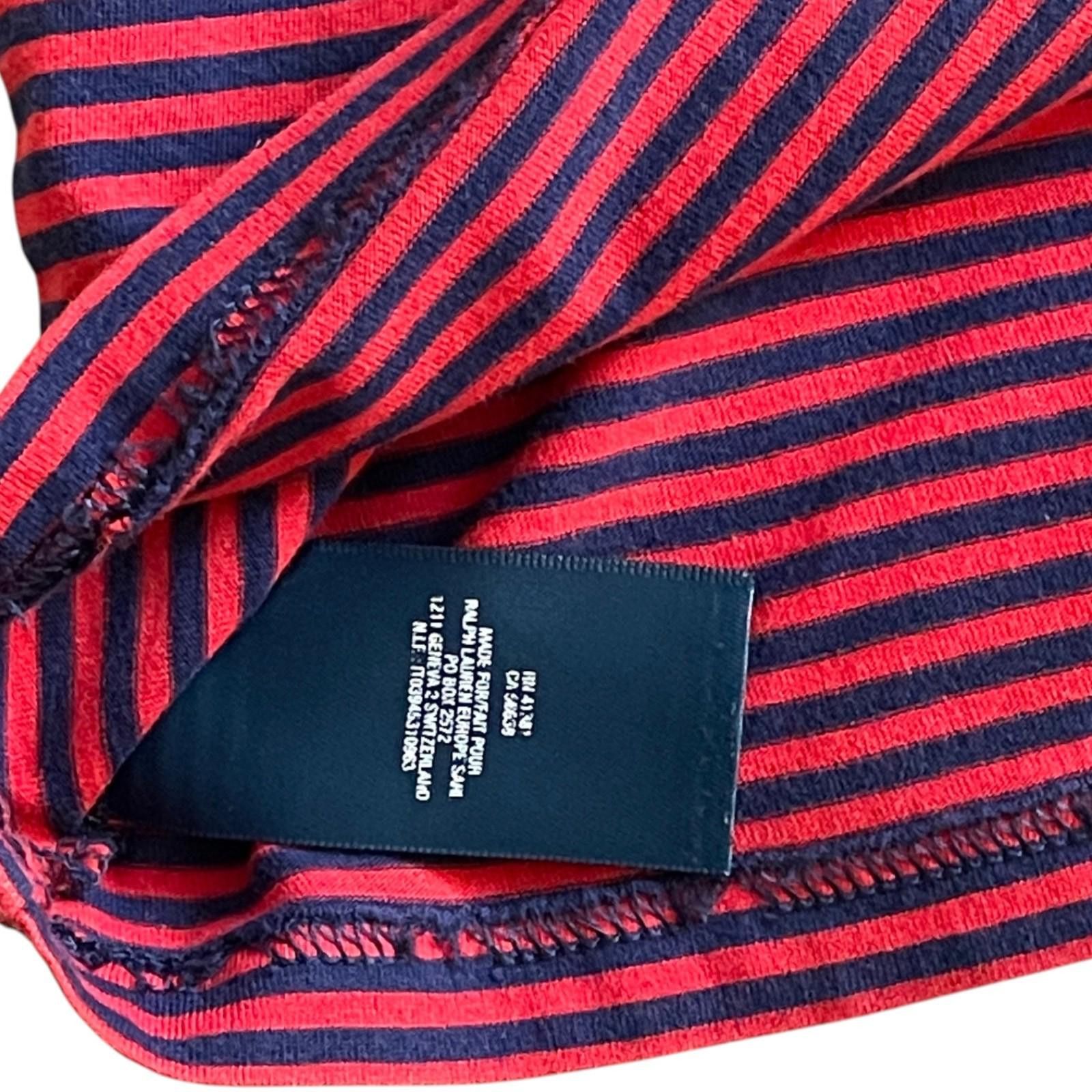 Polo Ralph Lauren Polo Ralph Lauren Boys XL 18-20 Red Blue Striped V-Neck Tee Size US XL / EU 56 / 4 - 5 Thumbnail