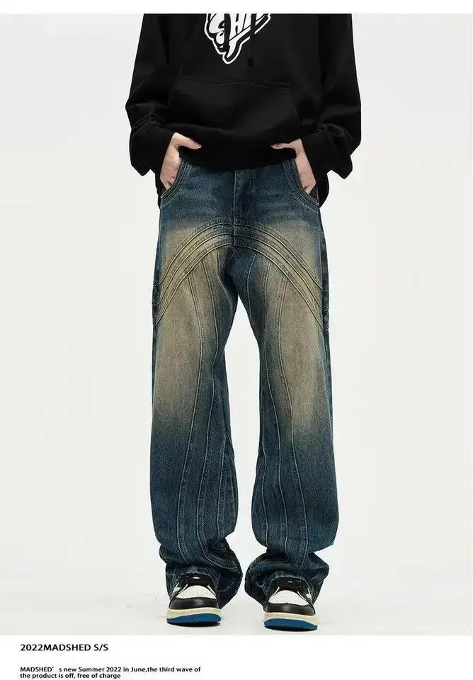 Japanese Brand Y2k Hip Hop Street Casual Pants Loose Wide Leg Splice Size US 32 / EU 48 - 3 Thumbnail