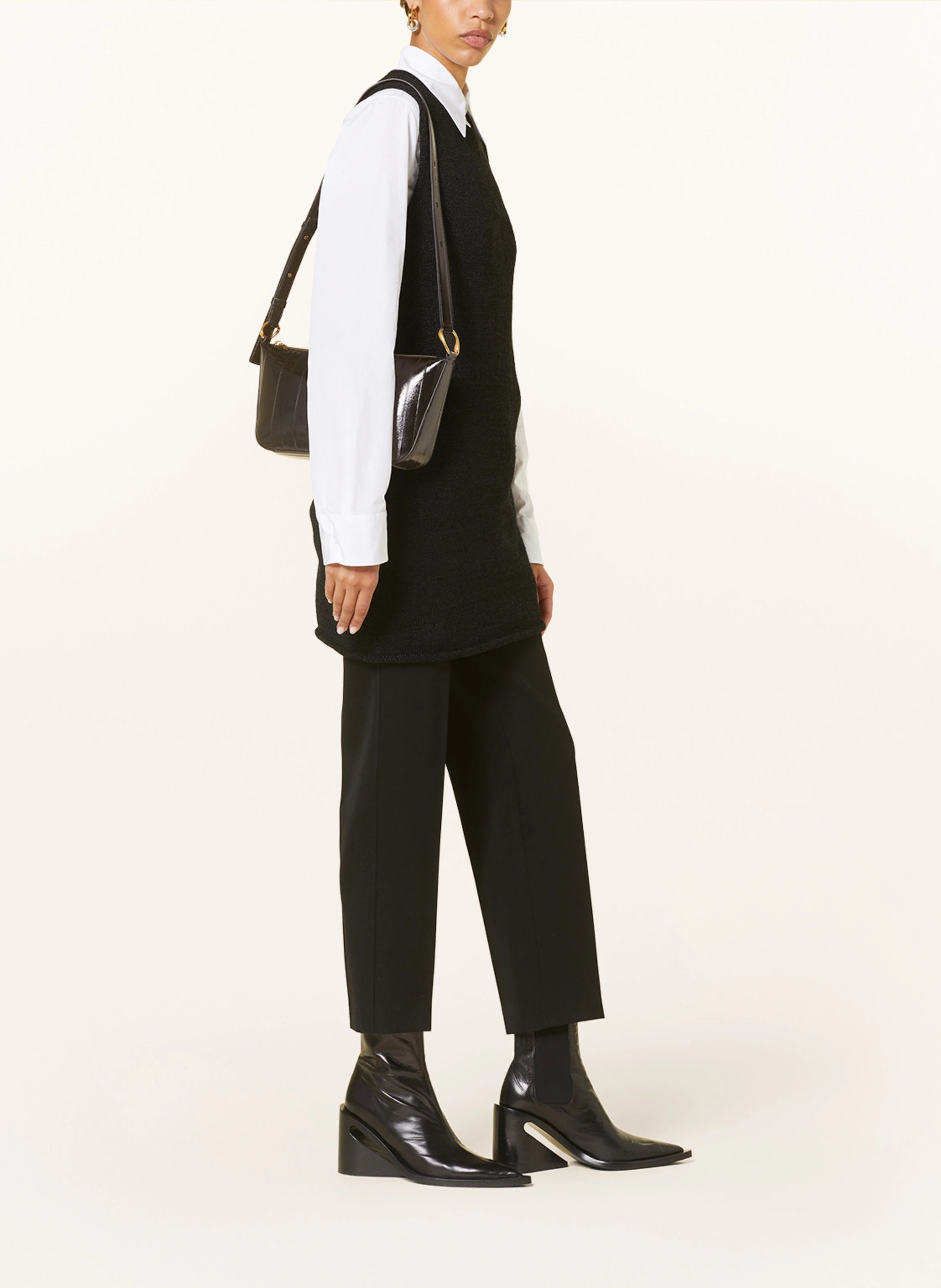 Jil Sander o1loc1c1124 Size: OS/Fold Design Shoulder Bag in Black Size ONE SIZE - 6 Thumbnail