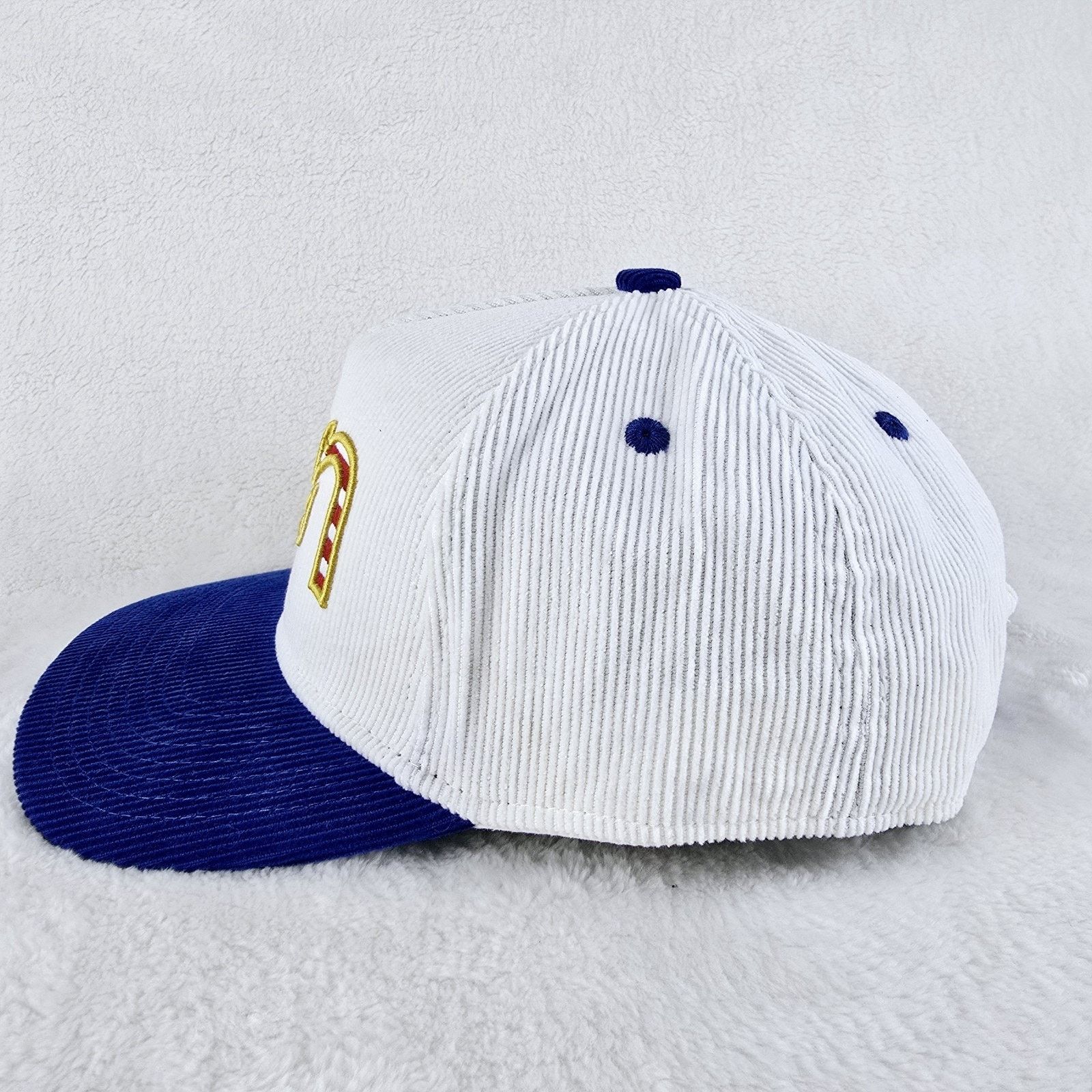 Other Run Salute To Service Hat Snapback White Corduroy One Size Size ONE SIZE - 5 Thumbnail