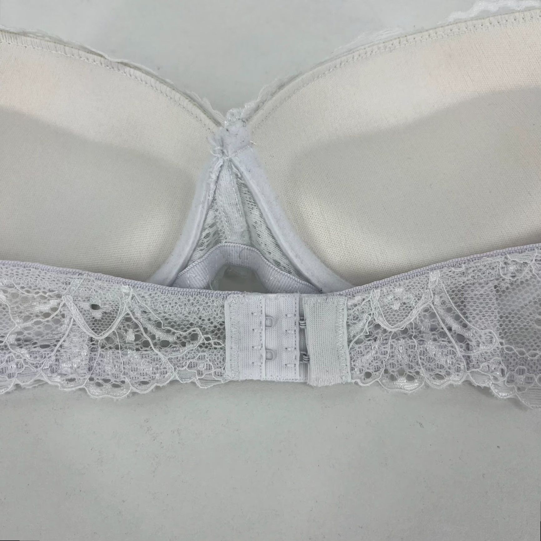 Vintage Sophie B. Bra Women 34B White Lace Underwired T-Shirt Bra Adjustable Strap Size ONE SIZE - 6 Thumbnail
