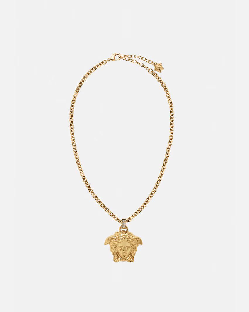 Versace o1s22i1n1024 Size: OS / Crystals La Medusa Necklace in Gold Size ONE SIZE - 1 Thumbnail