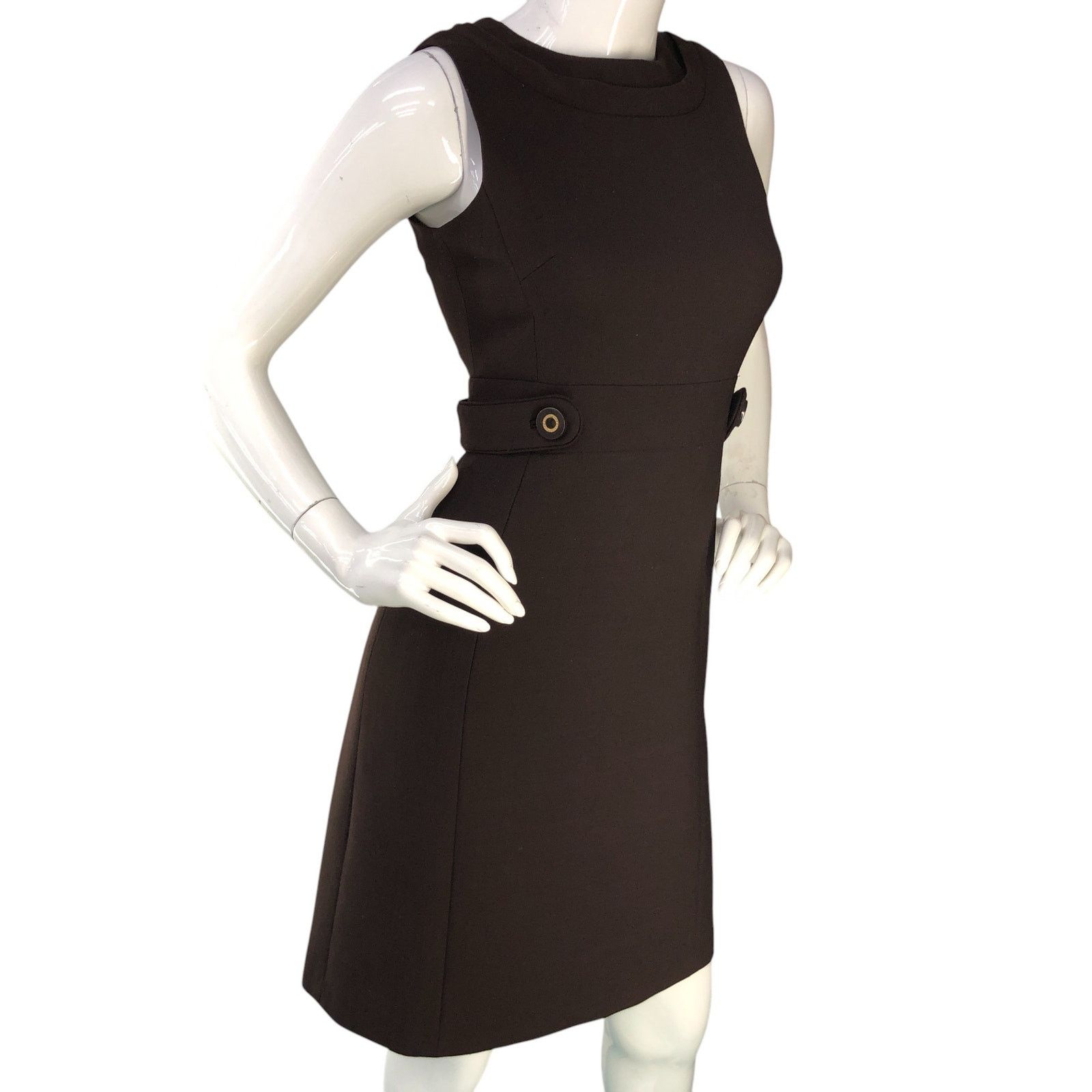 Tory Burch Tory Burch Size 2 Dress Sheath Sleeveless Wool Blend Brown Size XS / US 0-2 / IT 36-38 - 10 Thumbnail