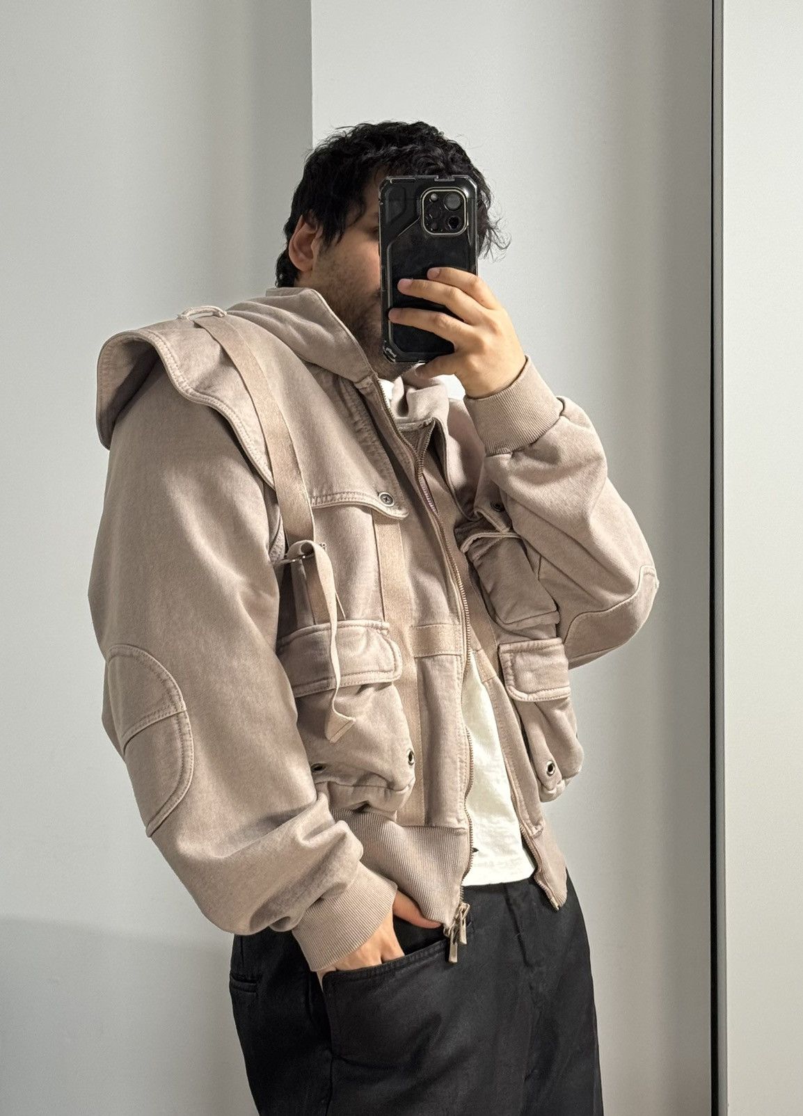 SHINE LUXURY Shine Luxury “SANGUINE” Layered Navigator Zipper Hoodie Size US S / EU 44-46 / 1 - 19 Thumbnail