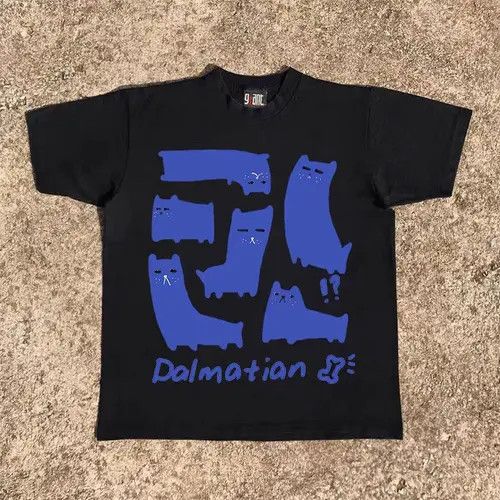 Japanese Brand Kurusu x Kumi Black casual retro fun puppy print t-shirt Size US M / EU 48-50 / 2 - 7 Thumbnail