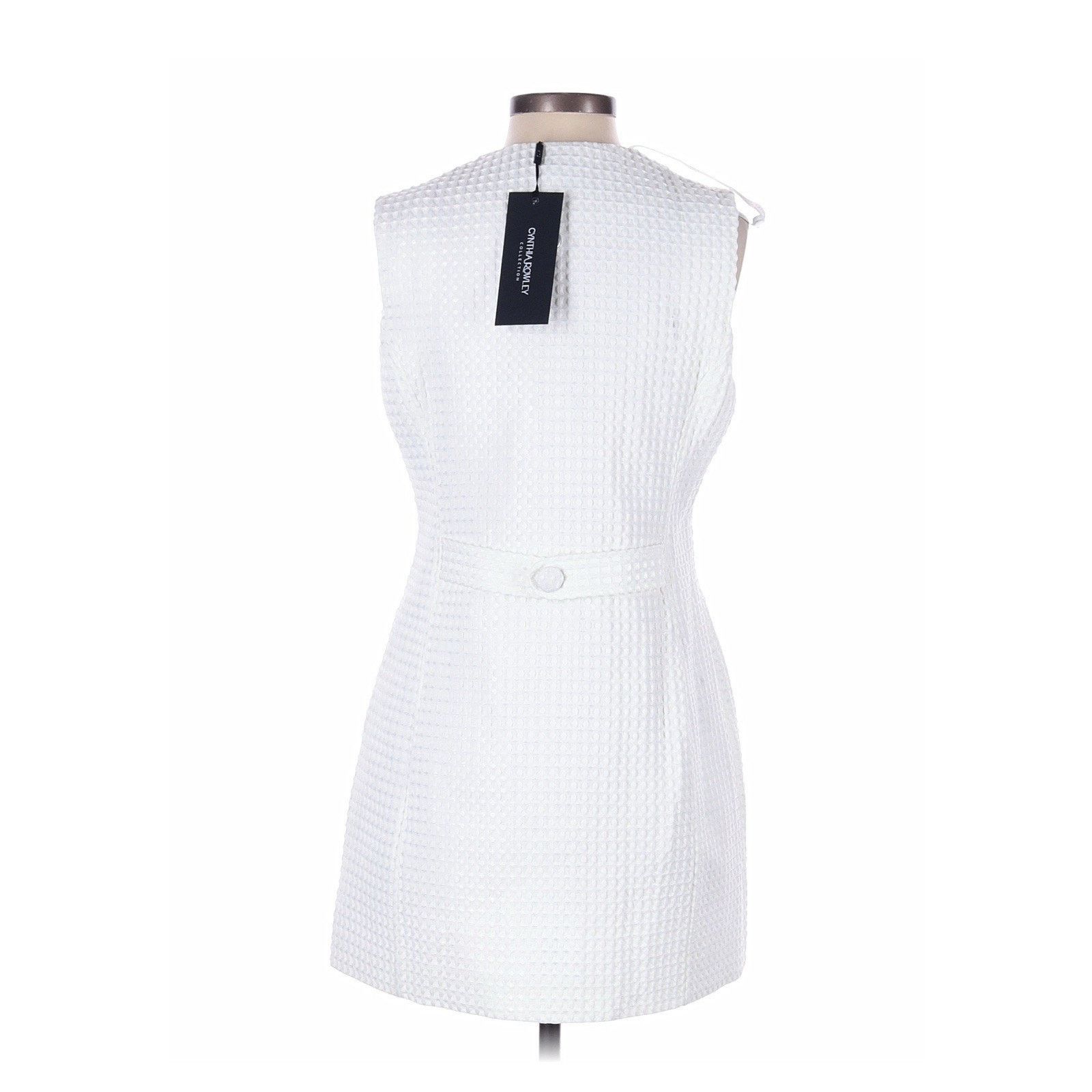 Cynthia Rowley NWT Cynthia Rowley Button Front Shift Mini Dress White M Size M / US 6-8 / IT 42-44 - 4 Thumbnail