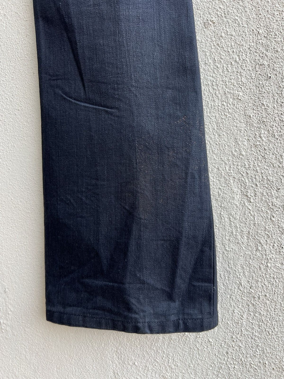 Shellac Shellac Japan Waxed Black Denim Bootcut Jeans Size US 29 - 21 Thumbnail