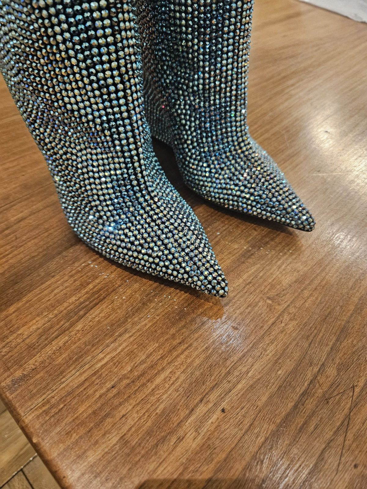 Jimmy Choo Jimmy Choo Malibu Mix Suede Knee-high Boots with Crystals Size US 9 / IT 39 - 7 Thumbnail
