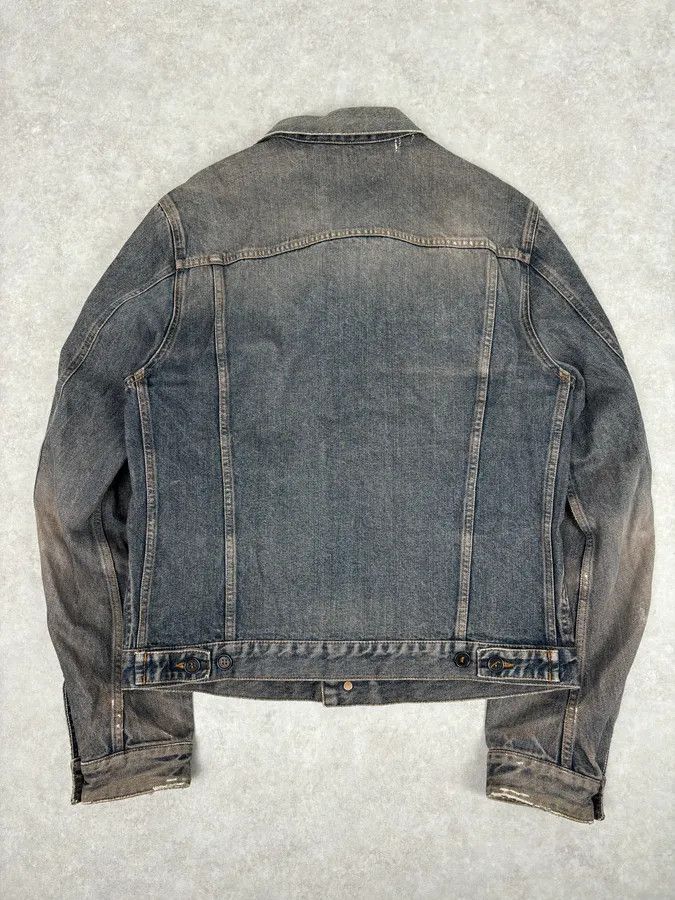 Moschino 1990s Moschino Faded Blue Grey Denim Jacket Size US L / EU 52-54 / 3 - 5 Thumbnail