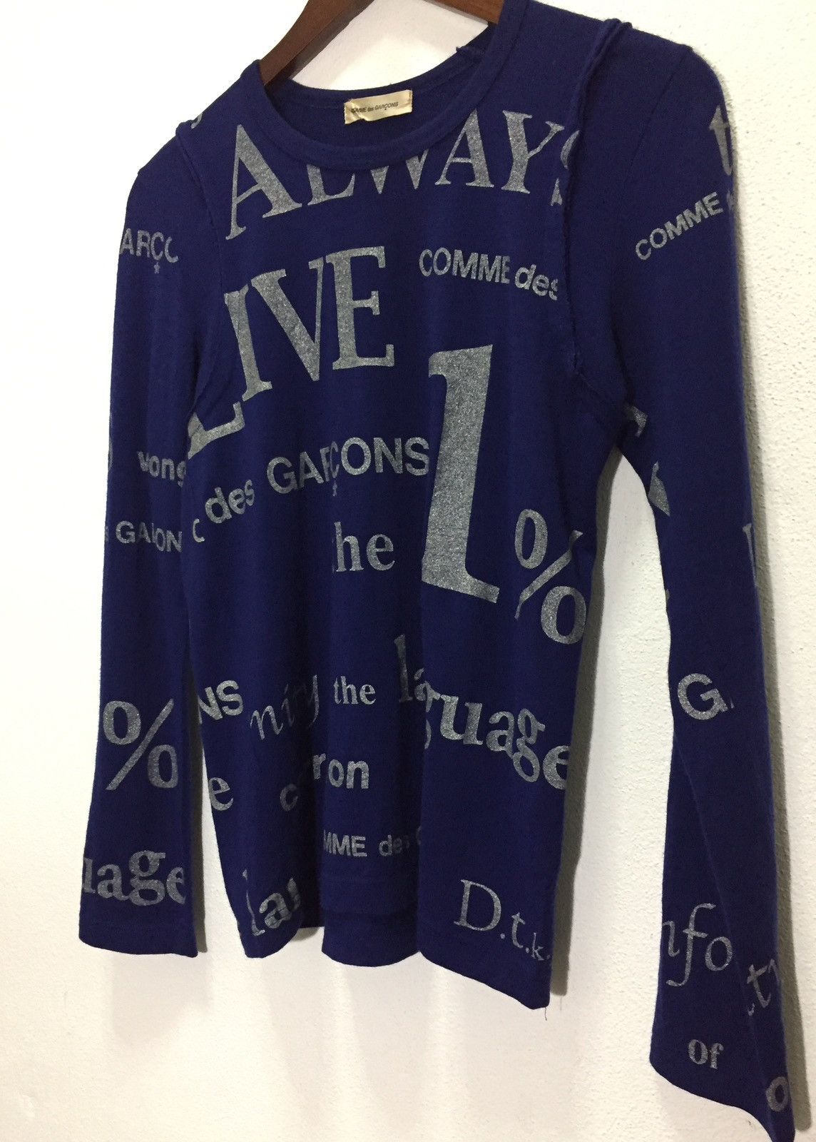 Comme des Garcons AD2003 Comme Des Garcons Conformity+Corruption AOP Wool Tee Size S / US 4 / IT 40 - 2 Thumbnail