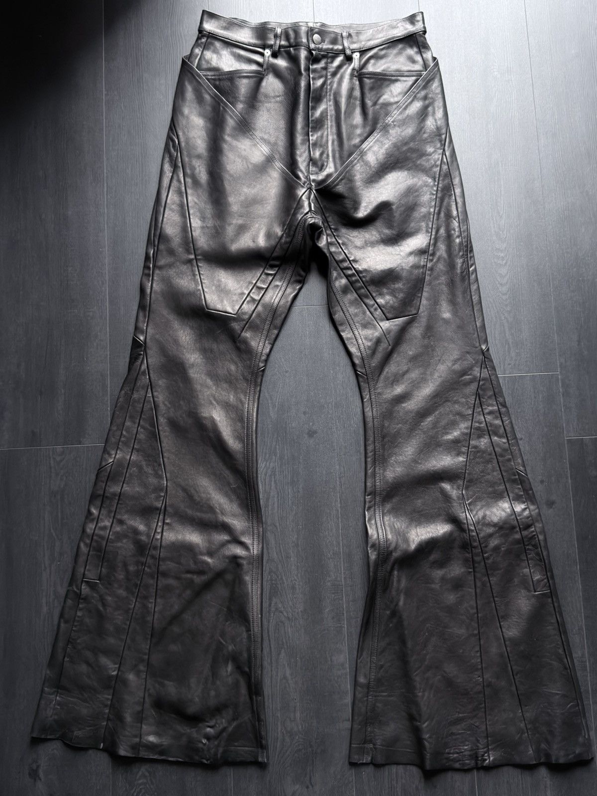 Rick Owens Rick Owens slivered leather pants Size US 31 - 1 Thumbnail