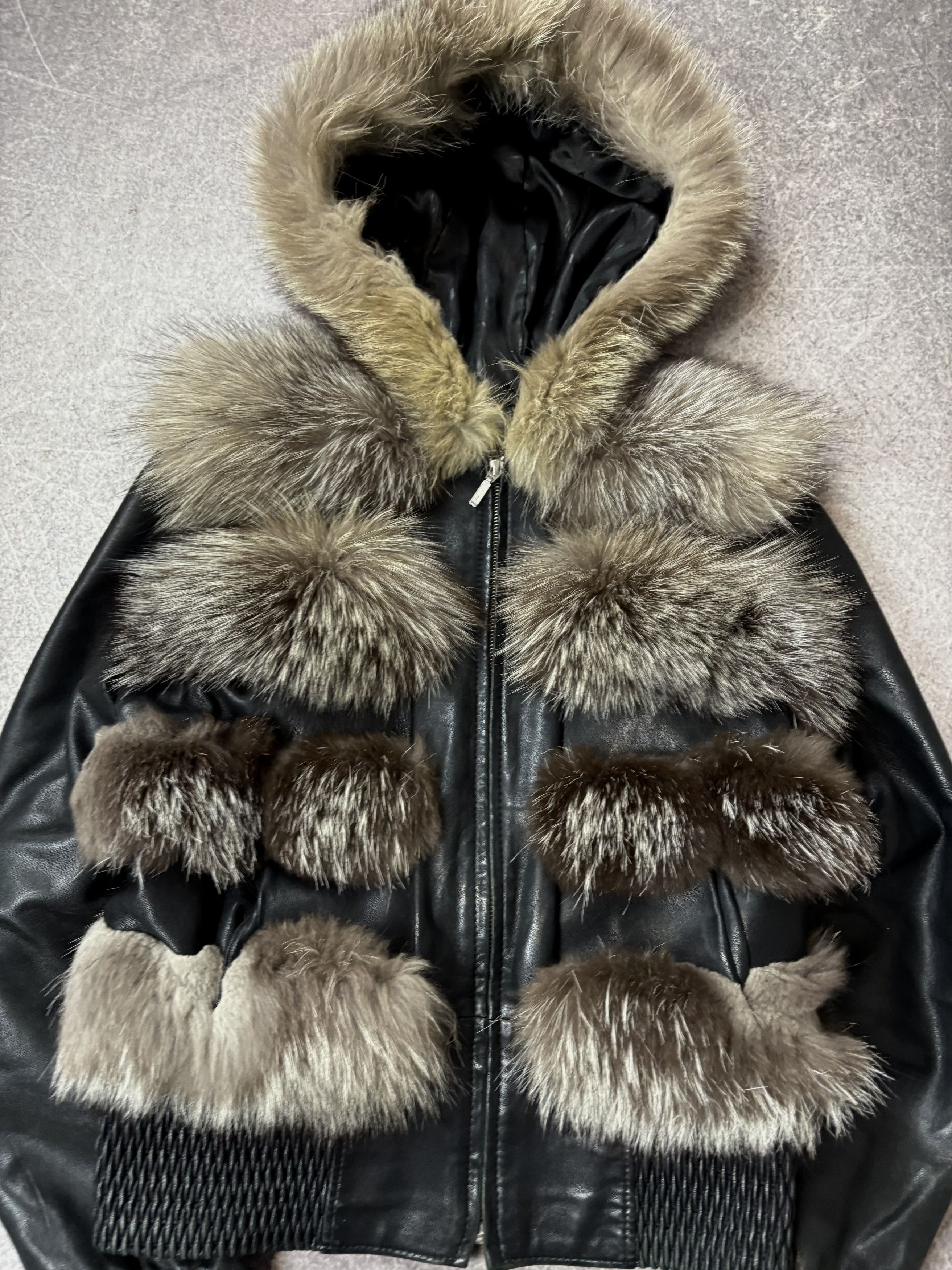 Tornado Mart JAPANESE RICK OWENS TYPE! RARE FUR/LEATHER BOMBER JACKET Size US S / EU 44-46 / 1 - 3 Thumbnail
