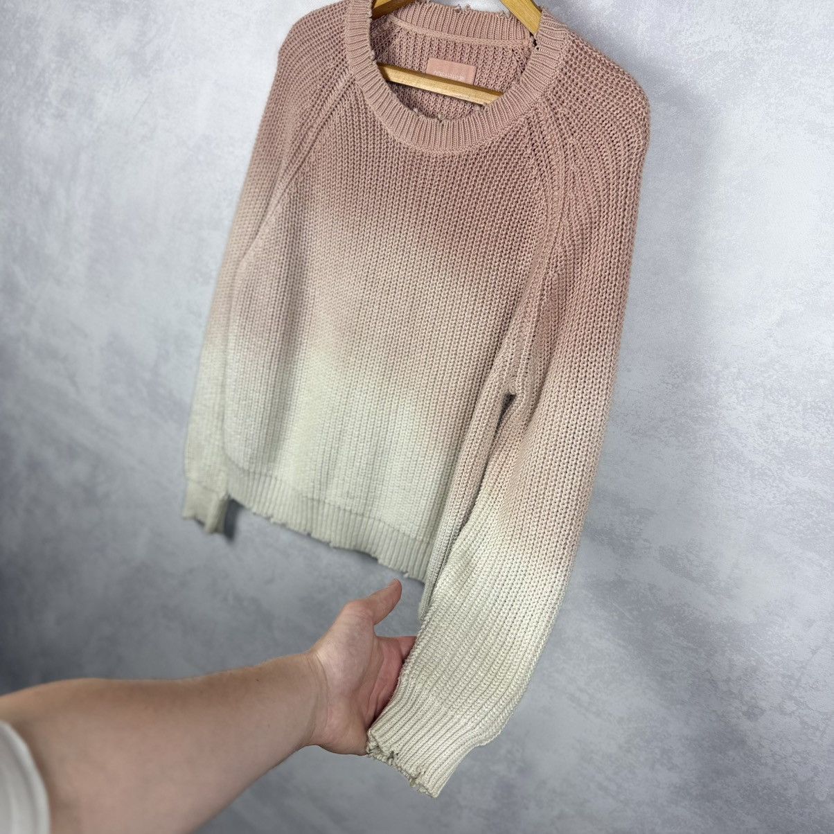 Zadig & Voltaire Zadig&Voltaire Kary Cow Distress Cotton Wool Knit Sweater Size XS / US 0-2 / IT 36-38 - 6 Thumbnail