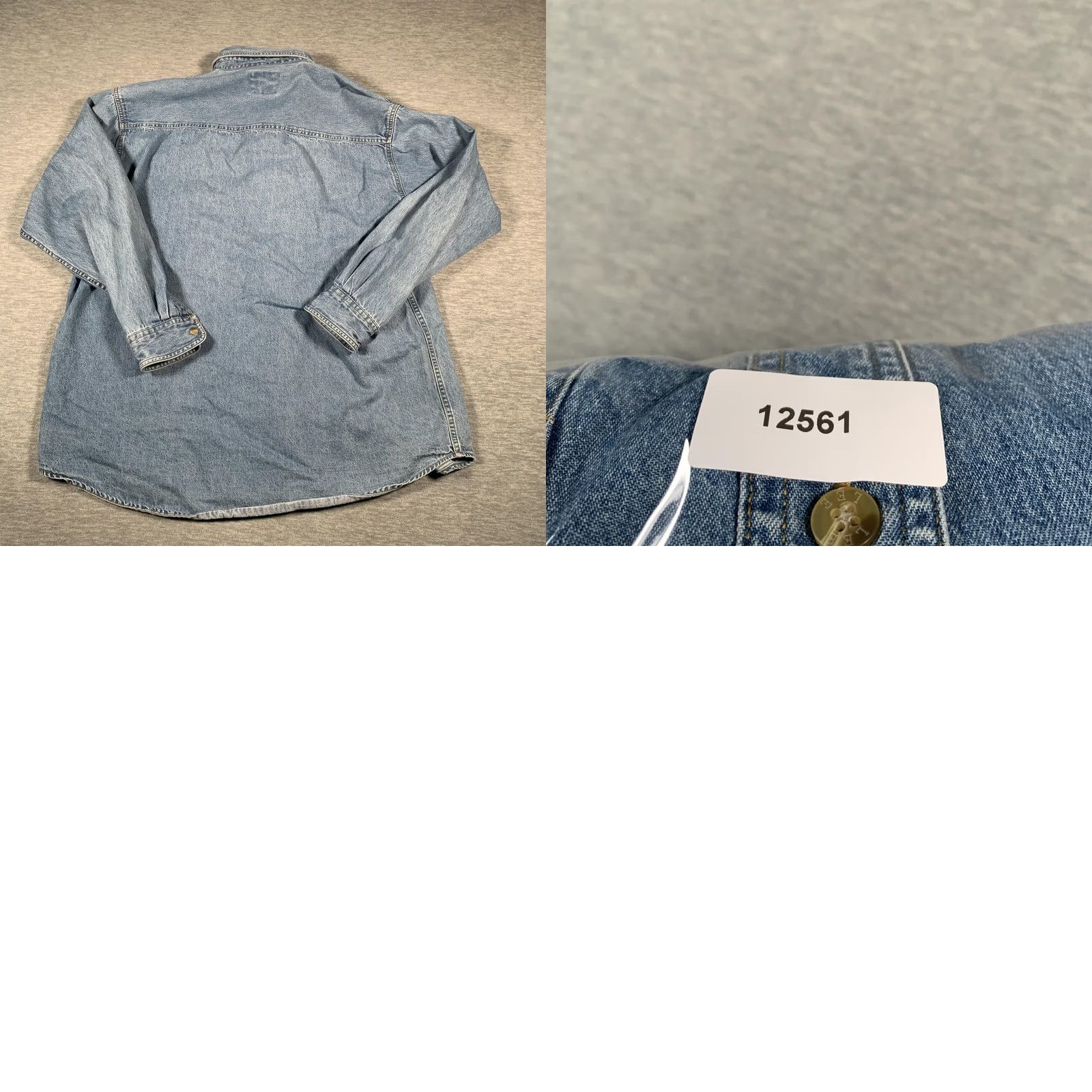 Lee Lee Denim Shirt Mens Large Blue Button Down Long Sleeve Peter B's Brewpub Logo Size US L / EU 52-54 / 3 - 9 Thumbnail