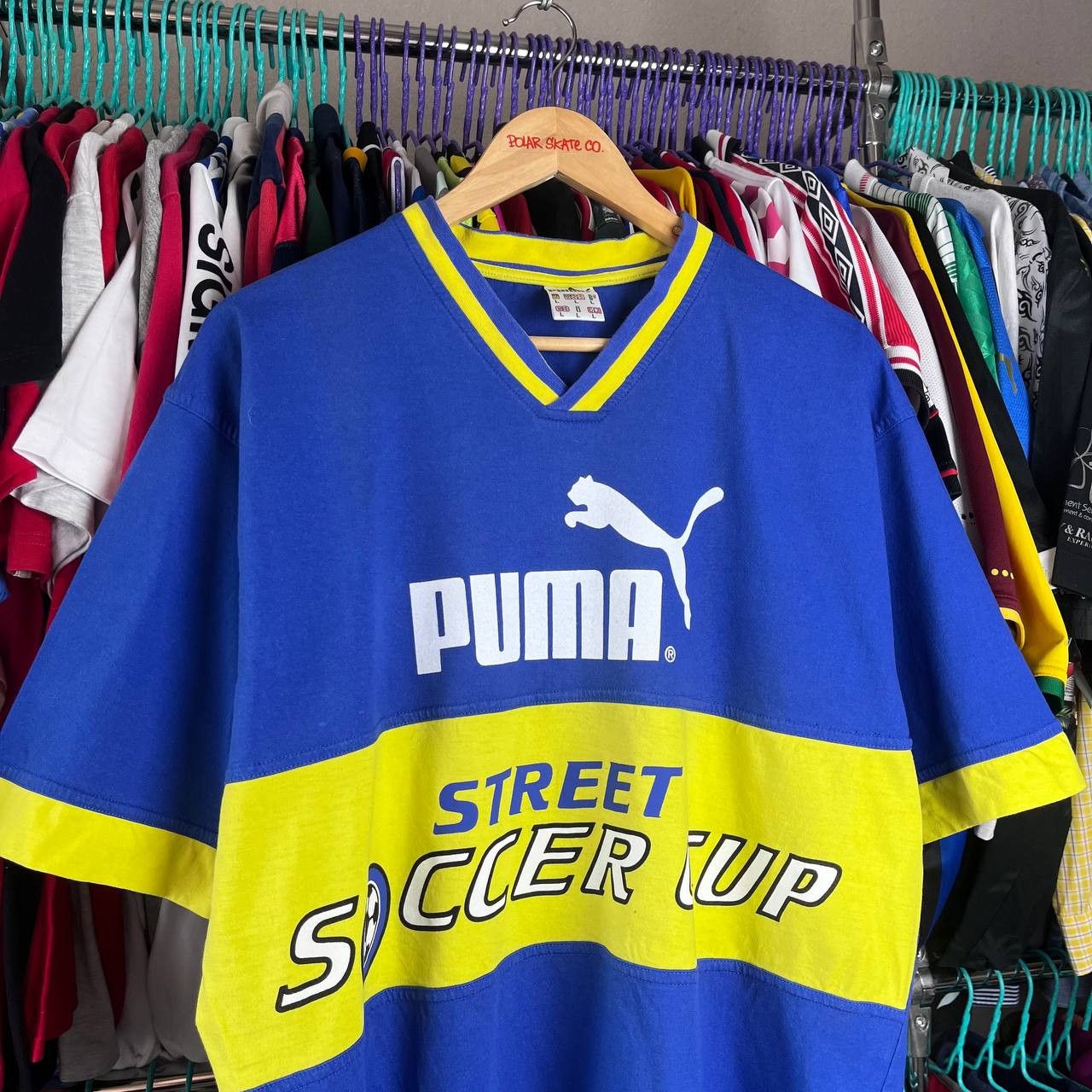 Puma Vintage 90s Puma Street Soccer Cup Tshirt Retro Football Size US L / EU 52-54 / 3 - 1 Thumbnail