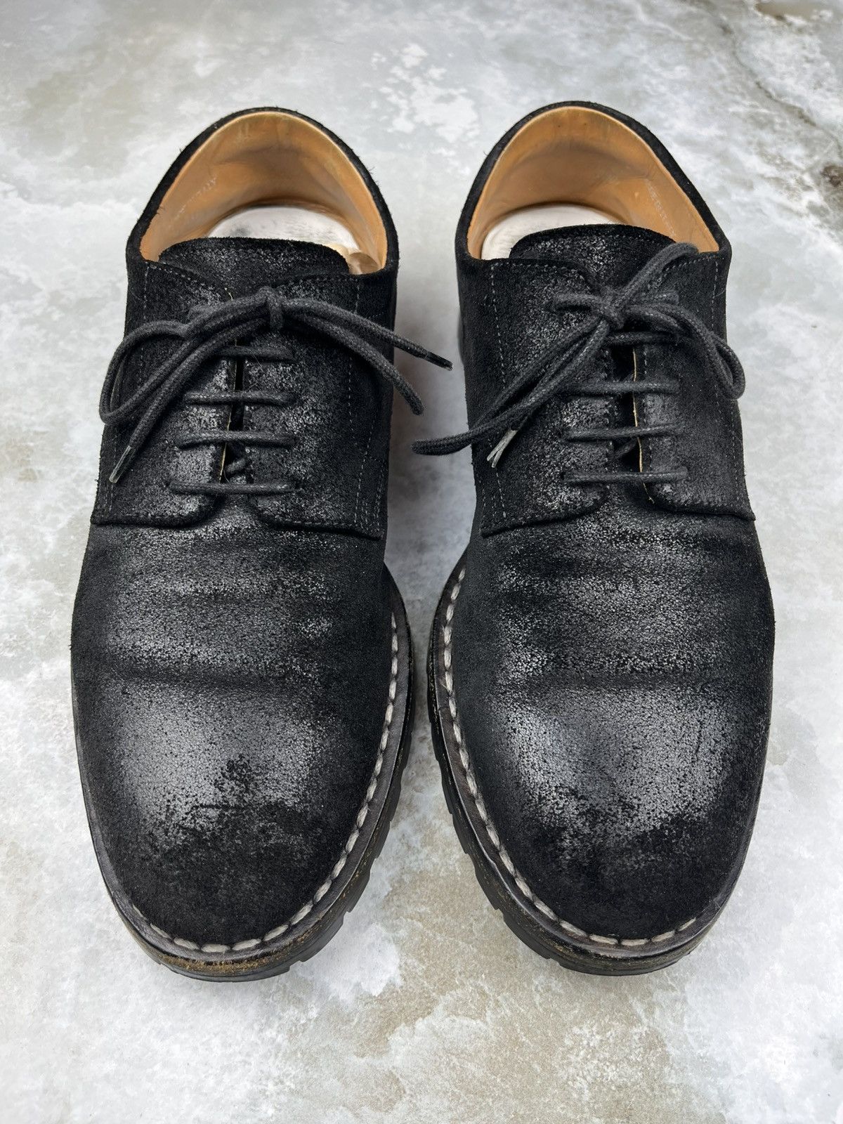 Maison Margiela Maison Margiela Waxed Suede Vibram Lug Sole Derbies Size US 8 / EU 41 - 6 Thumbnail