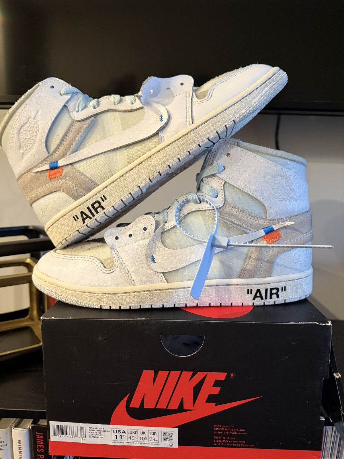 Jordan Brand × Off-White Jordan 1 High VAA Alaska Size 11.5 | Grailed