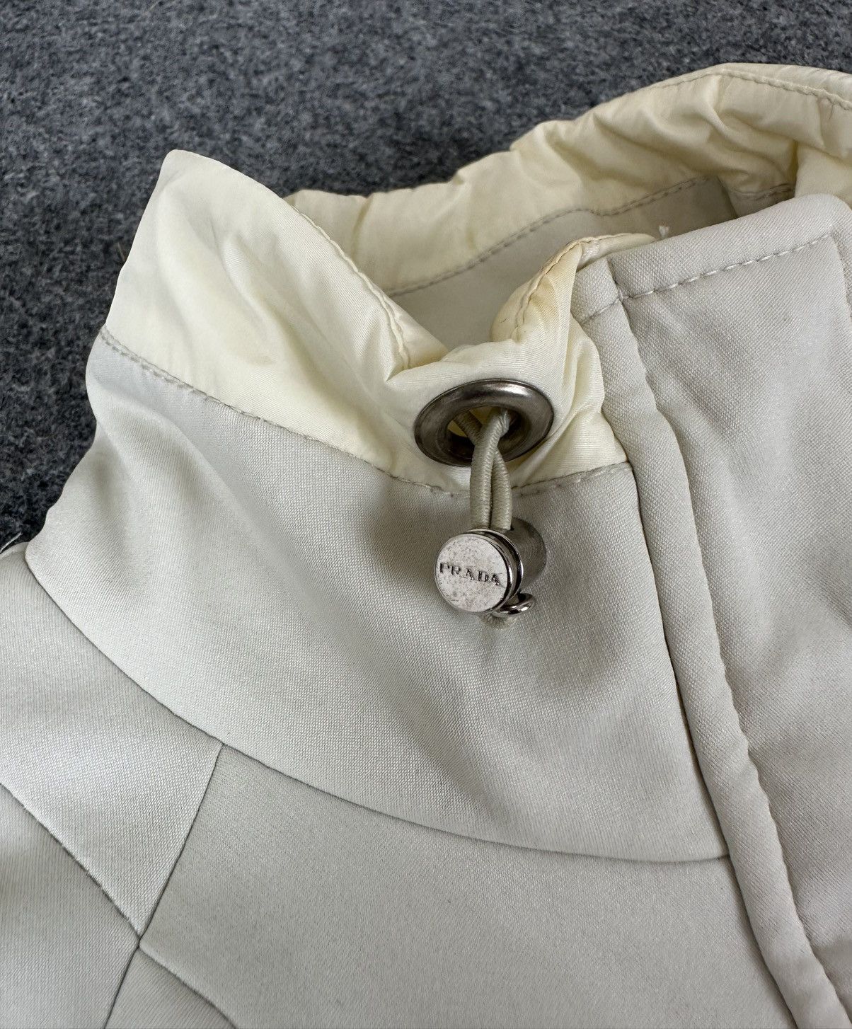 Prada Prada - S/S1999 Zip-Up Soft Shell Rider Jacket - Ivory White Size M / US 6-8 / IT 42-44 - 8 Thumbnail