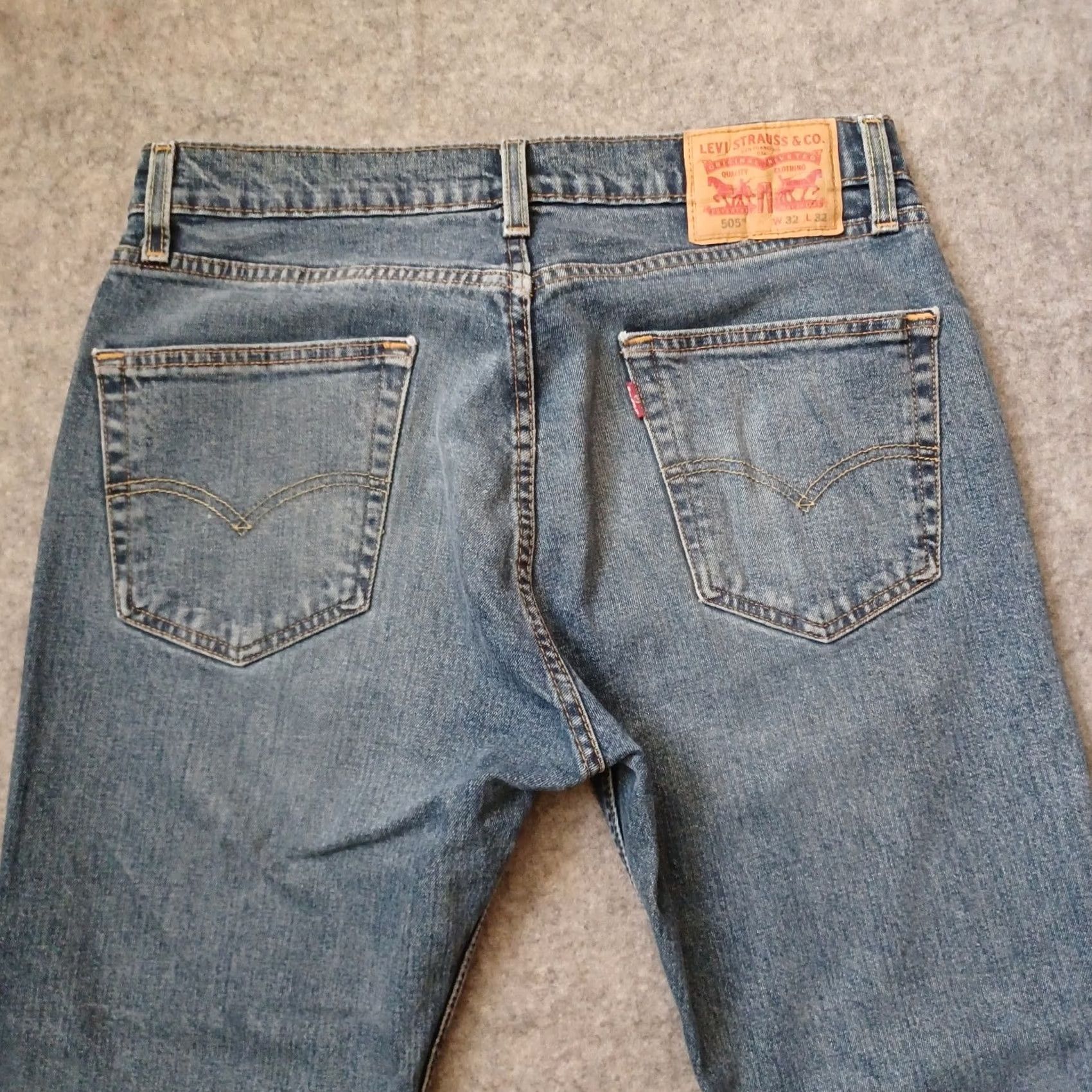 Levi's Levi's 505 Jeans Mens 32x32 Blue Distressed Regular Fit Straight Leg Jeans 32x32 Levi's 505 Mens Blue Distressed Regular Fit Straight Leg Size US 32 / EU 48 - 3 Thumbnail