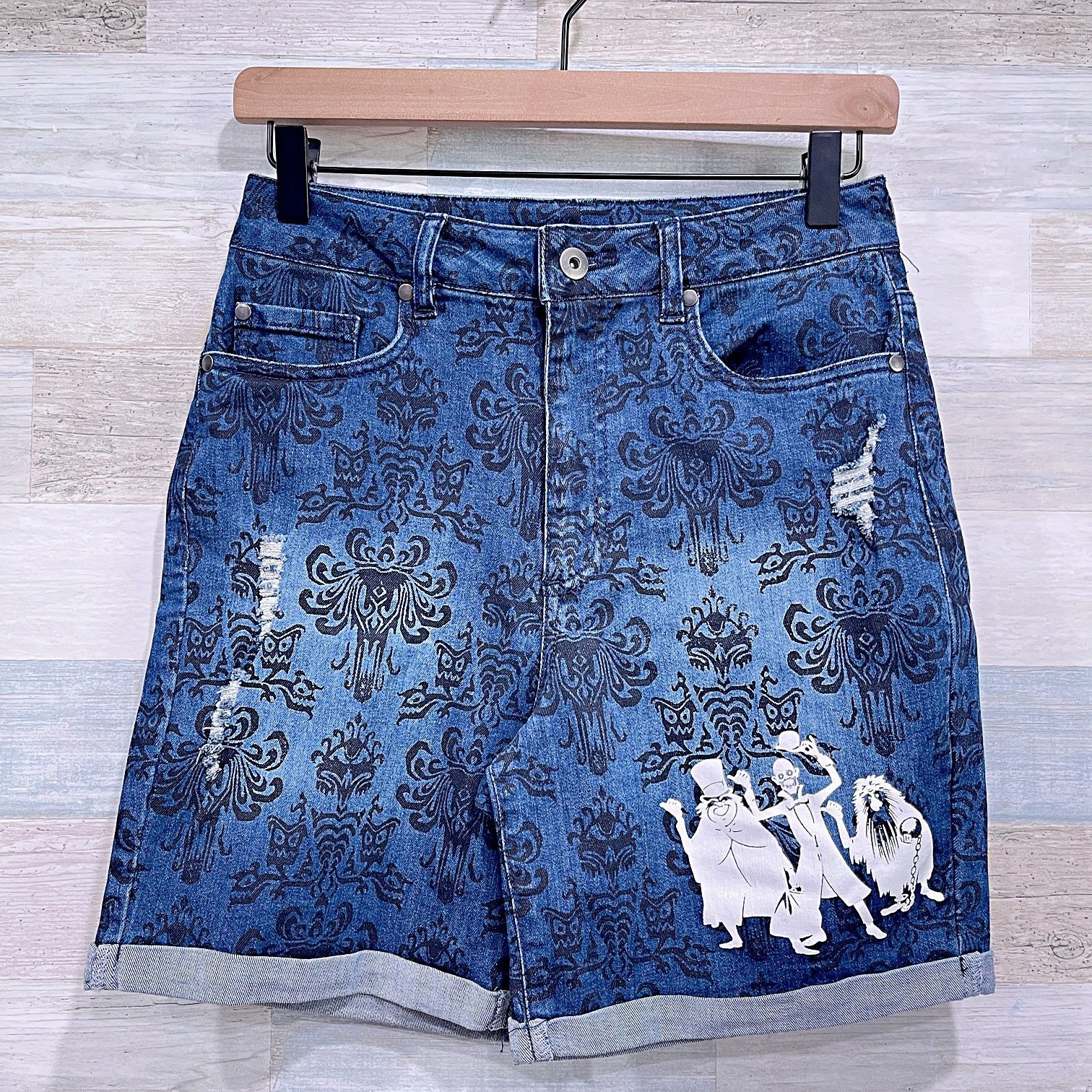 Disney DISNEY Haunted Mansion Midi Jean Shorts Womens Small Size 28" / US 6 / IT 42 - 2 Thumbnail