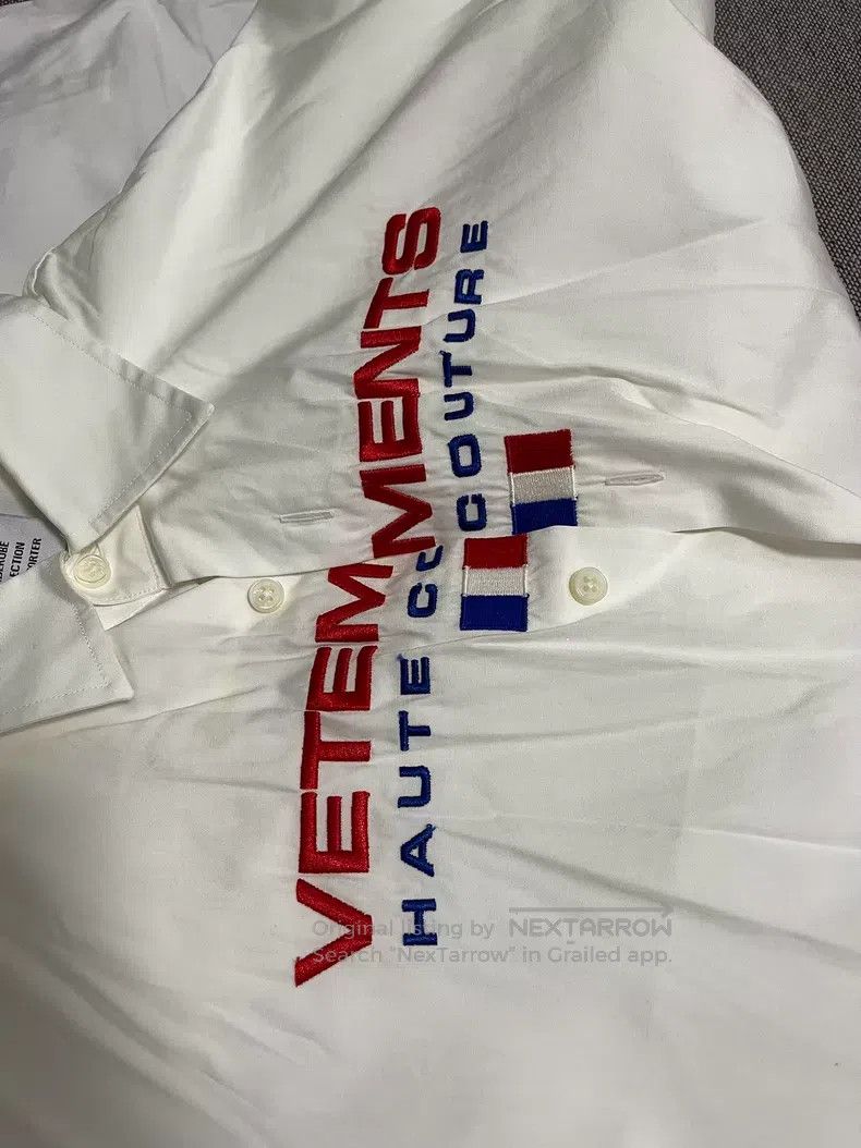 Vetements VETEMENTS Embroidered Logo White Shirt Size US L / EU 52-54 / 3 - 6 Thumbnail