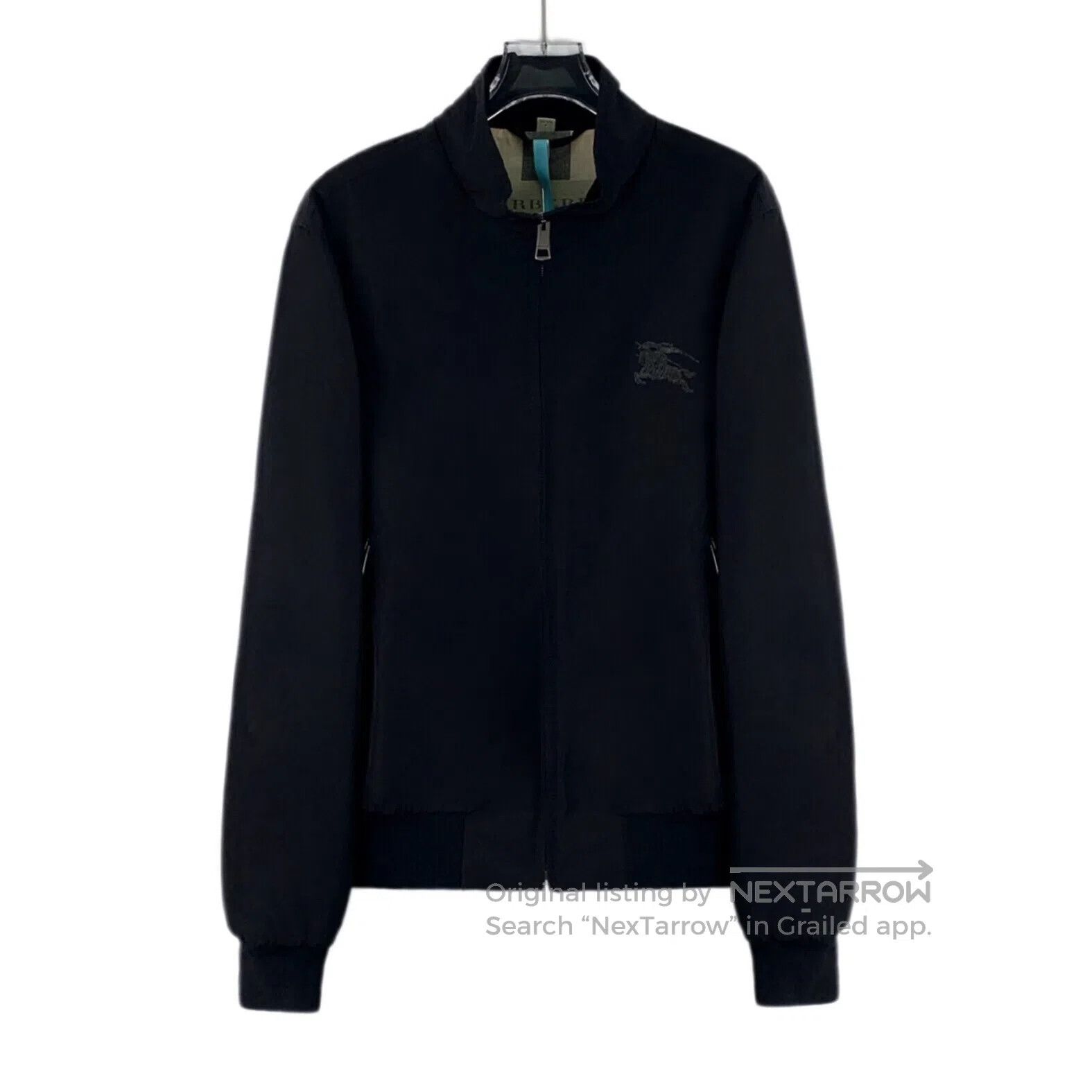 Burberry Burberry Black Warhorse Embroidered Stand Collar Zipper Lo Size US S / EU 44-46 / 1 - 1 Thumbnail