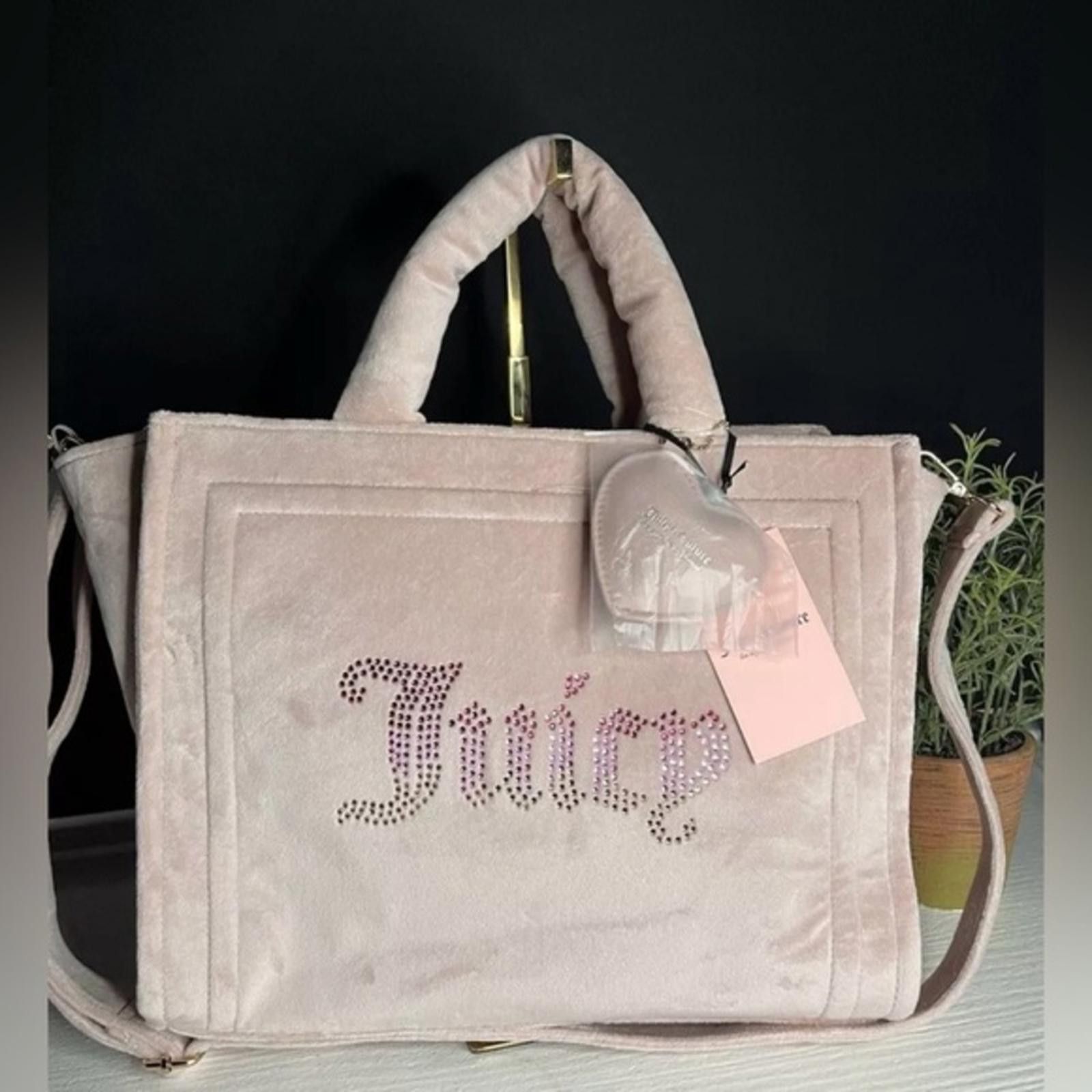 Juicy Couture Jeans Juicy Couture Dusty Blush Big Spender Tote Crossbody Bag NWT Size ONE SIZE - 1 Thumbnail
