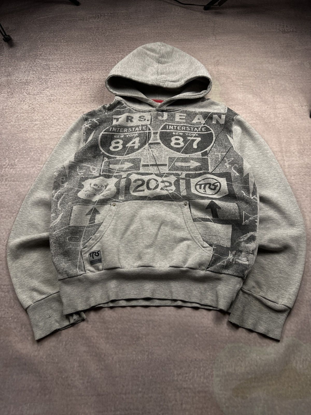 Le Grande Bleu (L.G.B.) Le Grand Bleu Heather Grey Boxer Hoodie