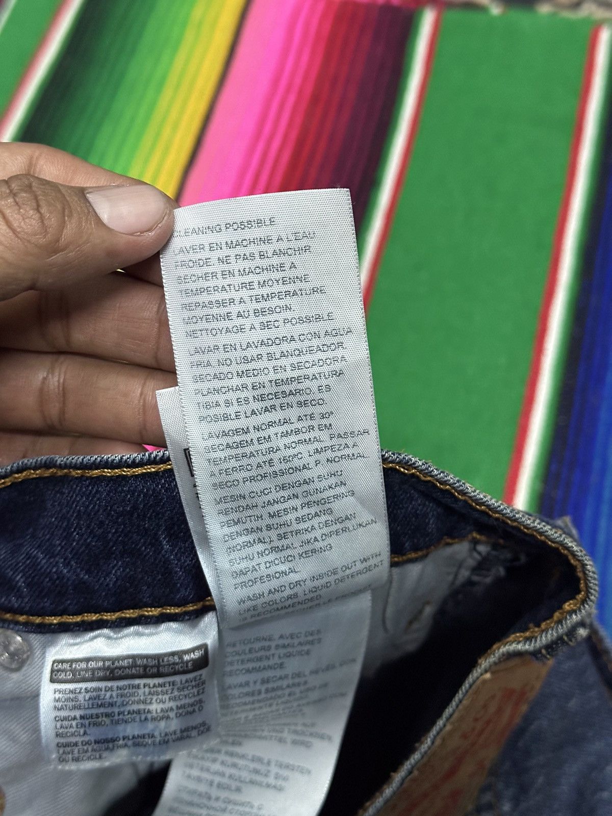 Levi's Vintage Clothing 💥Levis💥502 distress Crazy design 💥 Size US 36 / EU 52 - 10 Thumbnail