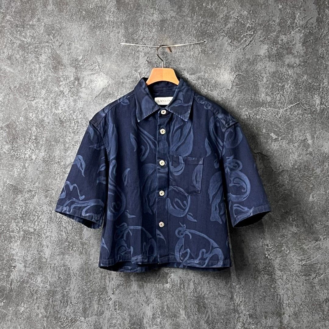 Lanvin Lanvin Cotton Blue Shirt m Men Size US M / EU 48-50 / 2 - 1 Thumbnail