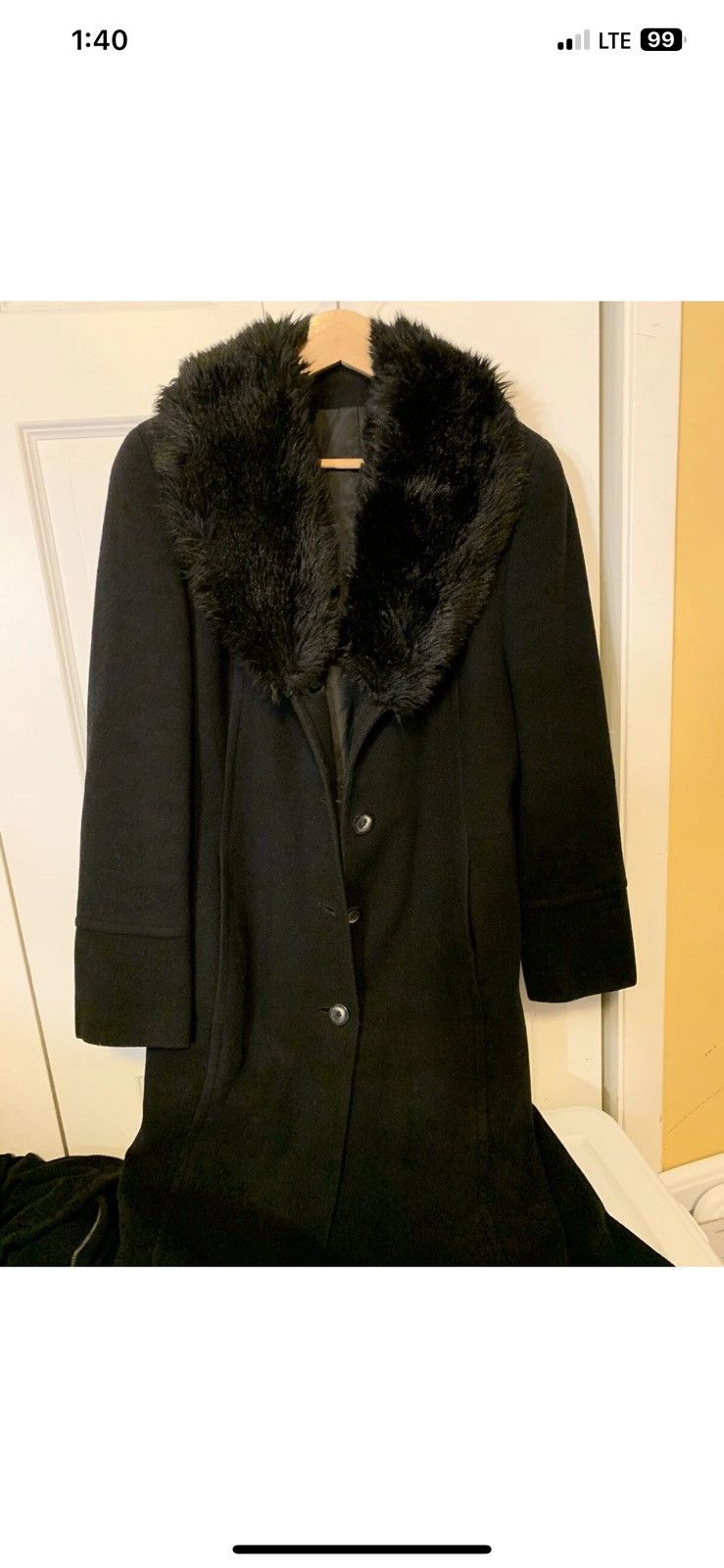 Other Dorothy Perkins womens sz M UK 10 long black coat Size ONE SIZE - 3 Thumbnail