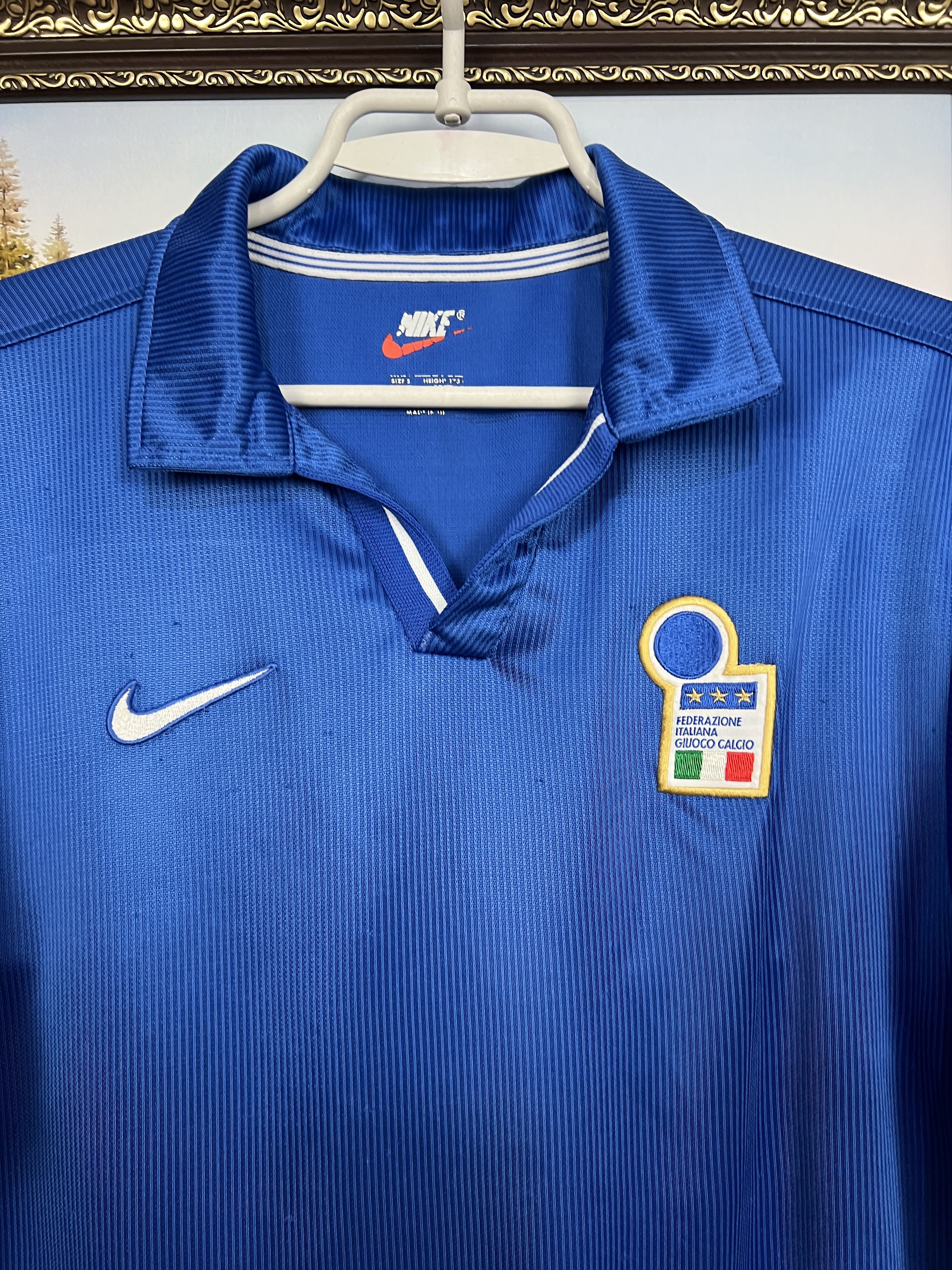 Nike Italy Home football shirt 1994 Soccer Nike Maglia Blue Size US S / EU 44-46 / 1 - 3 Thumbnail