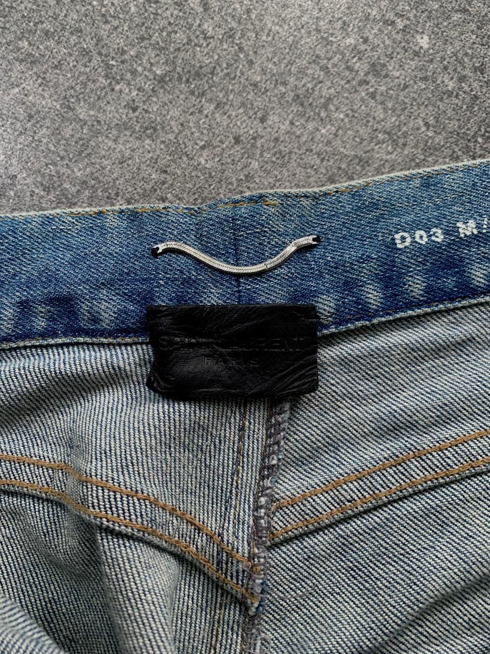 Saint Laurent Paris FREE TAX! D03 Light Wash Skinny Denim Jeans Size US 31 - 11 Thumbnail