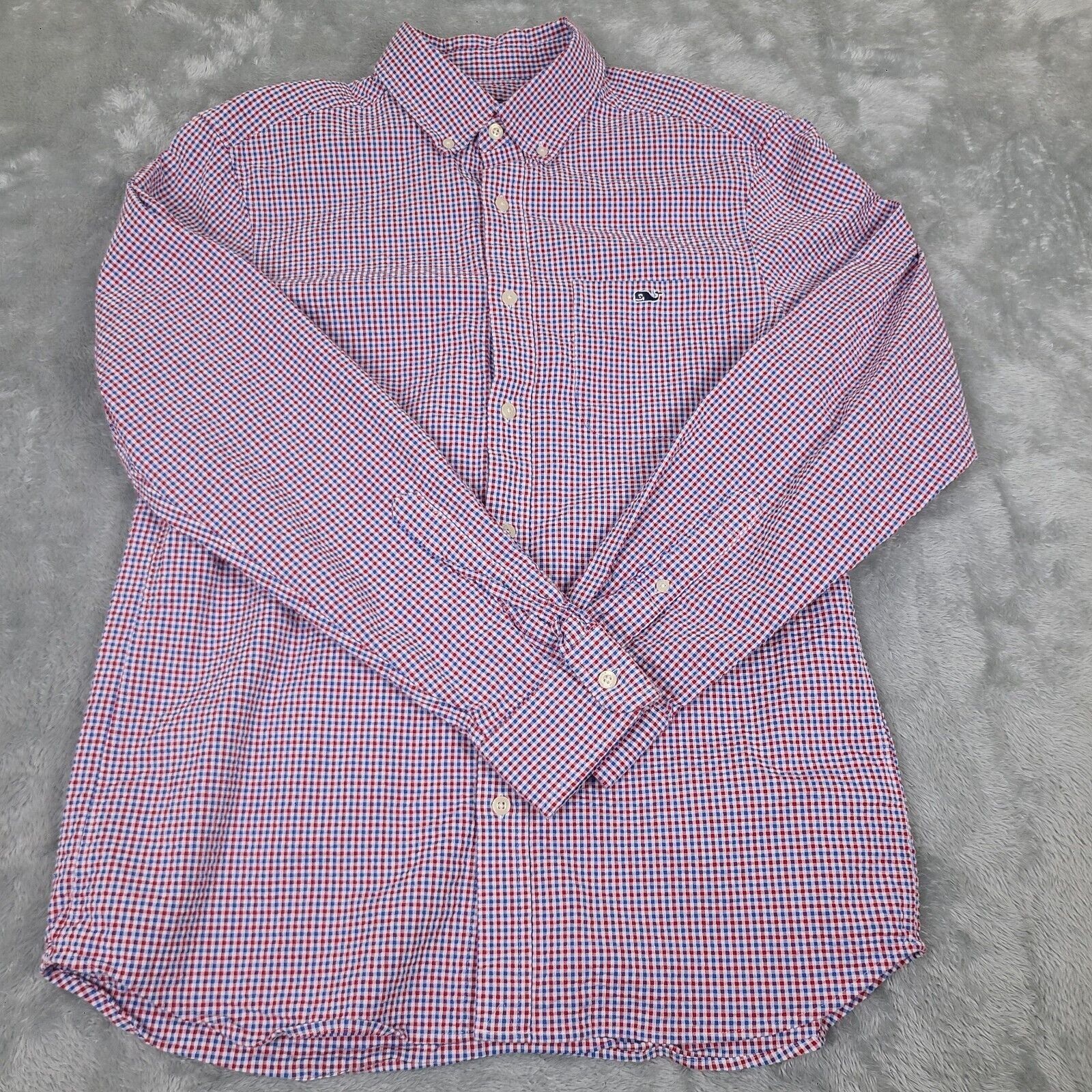 Vineyard Vines Vineyard Vines Men's Gingham Stretch Poplin Shirt Plaid Size Size US M / EU 48-50 / 2 - 1 Thumbnail