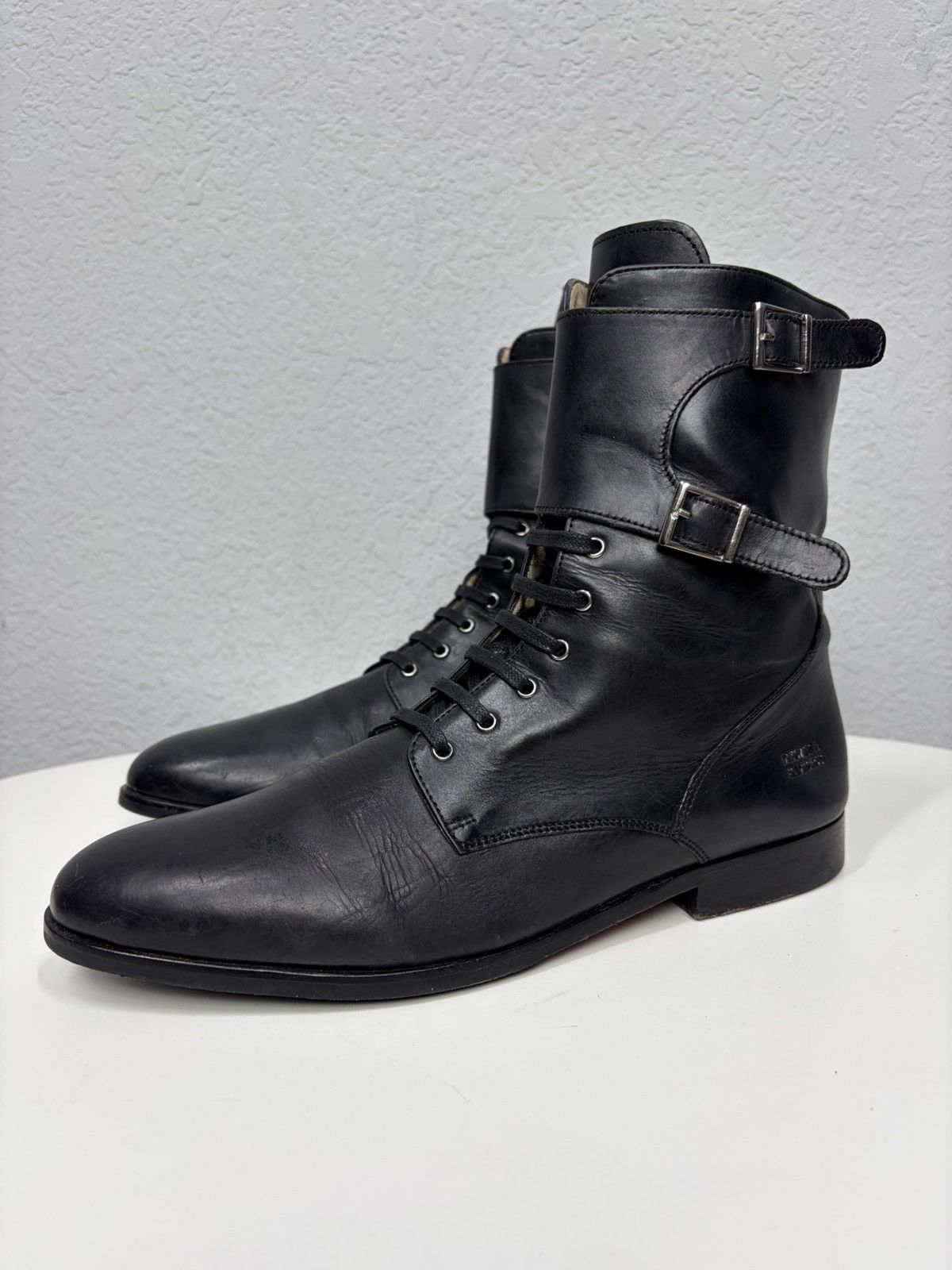 If Six Was Nine AS 98 Vibe Artisan Brown Leather Side Zip Ankle Biker Boots Size US 8 / EU 41 - 7 Thumbnail